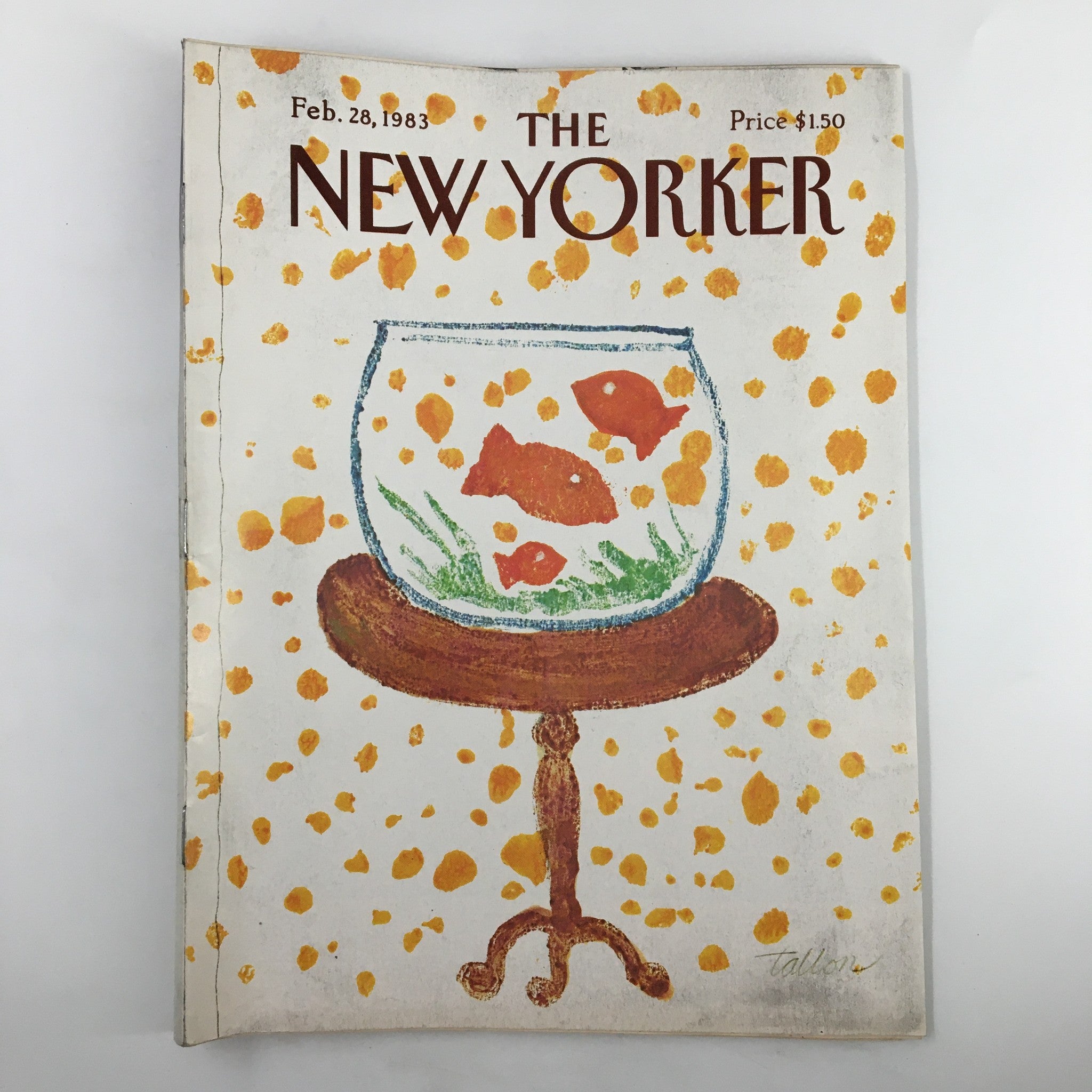 The New Yorker Magazine February 28 1983 Fish Bowl by Robert Tallon No Label