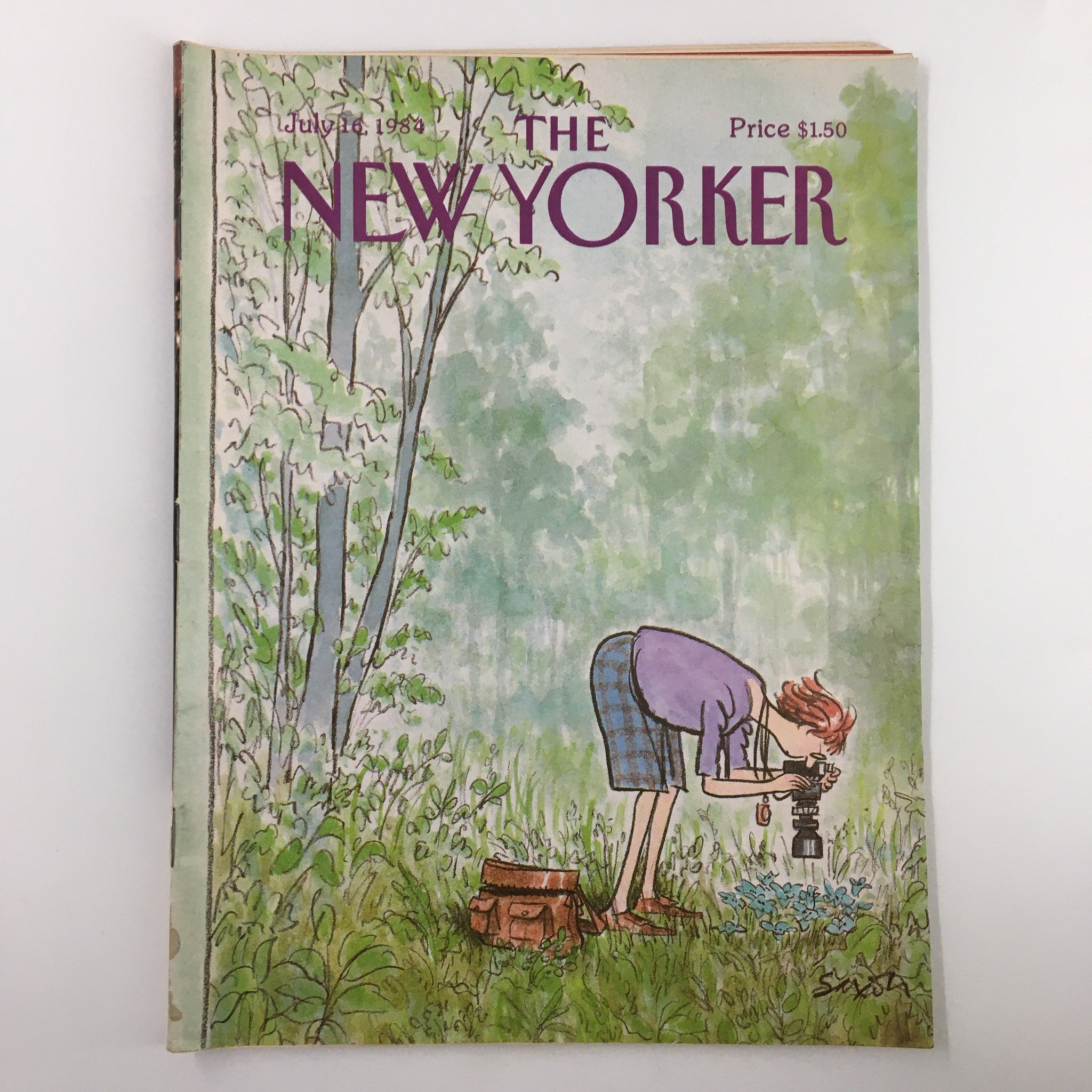 The New Yorker Magazine July 16 1984 Photographer by Charles Saxon No Label