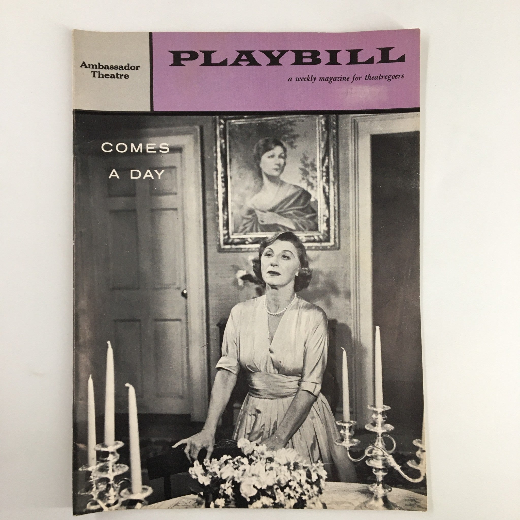 1958 Playbill Ambassador Theatre Judith Anderson in Comes A Day by Speed Lamkin