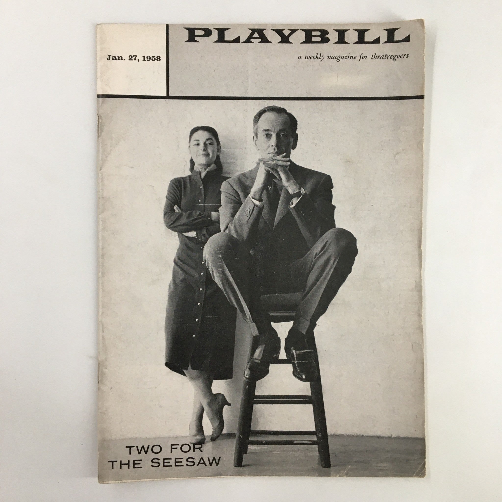 1958 Playbill The Booth Theatre Henry Fonda in Two For The Seesaw by Arthur Penn