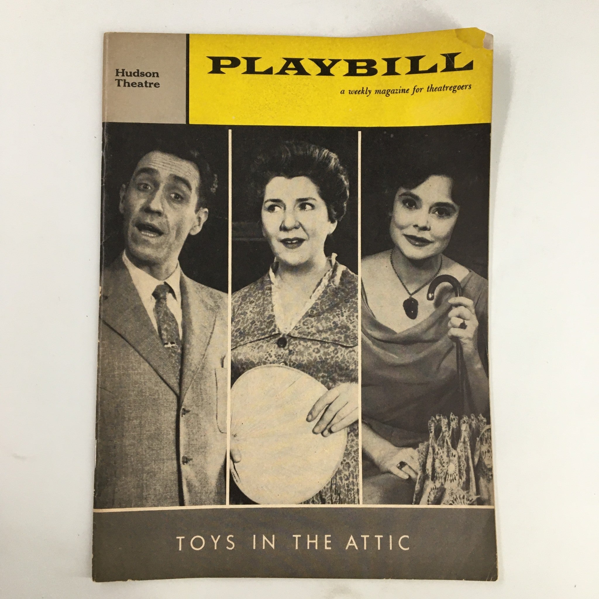 1960 Playbill Hudson Theatre Lillian Hellman's Toys In The Attic by Arthur Penn