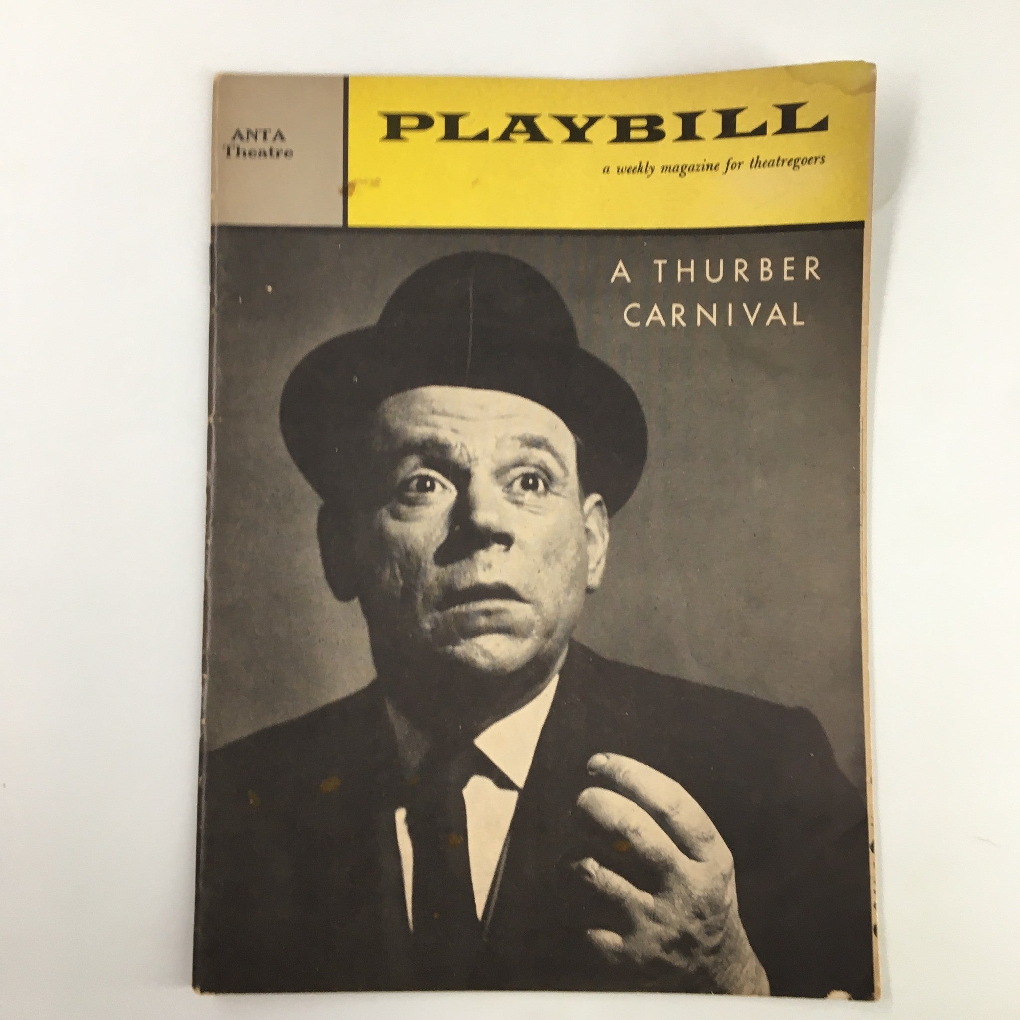 1960 Playbill Anta Theatre Tom Ewell in A Thurber Carnival by Burgess Meredith