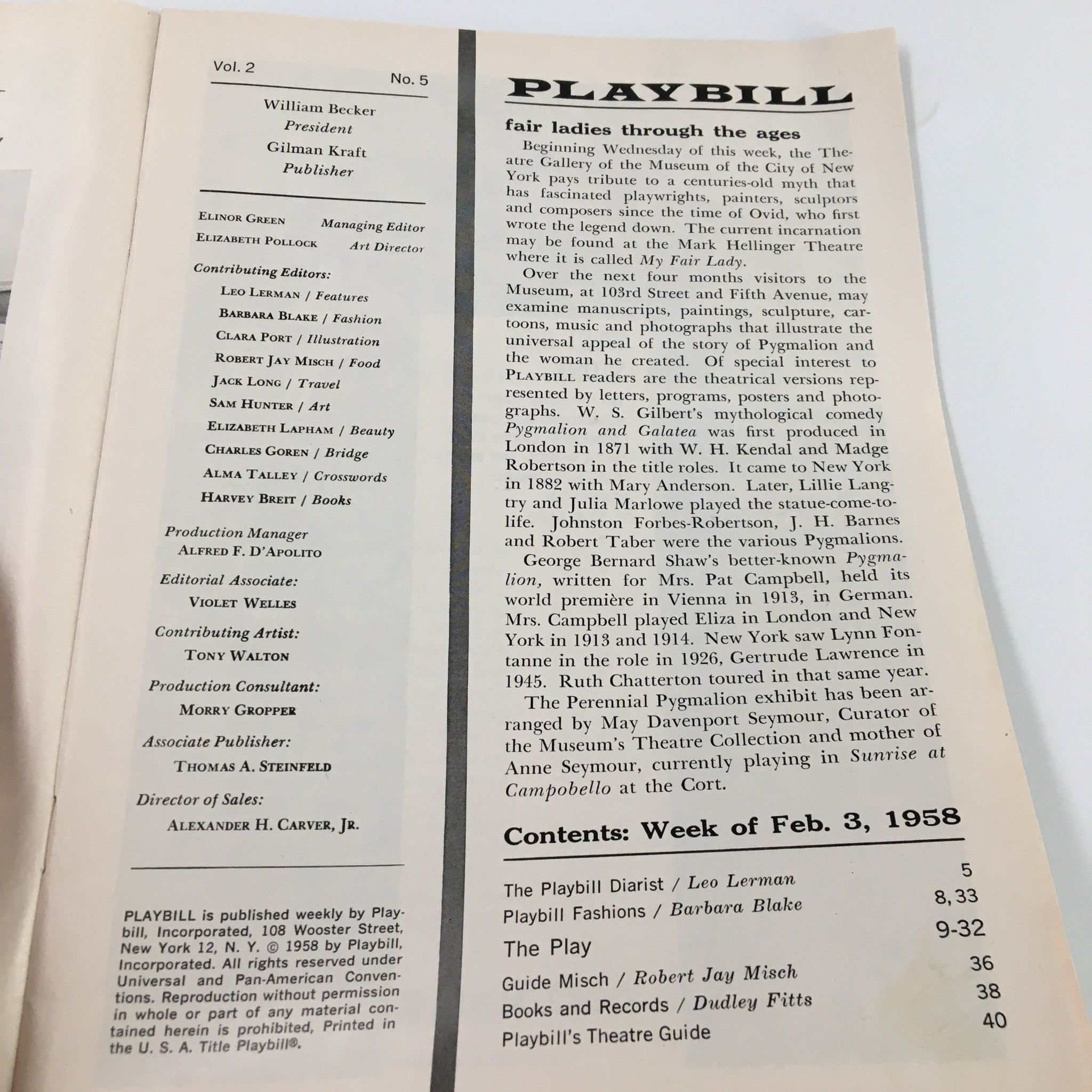 1958 Playbill Corth Theatre Ralph Bellamy Sunrise at Campobello by Dore Schary