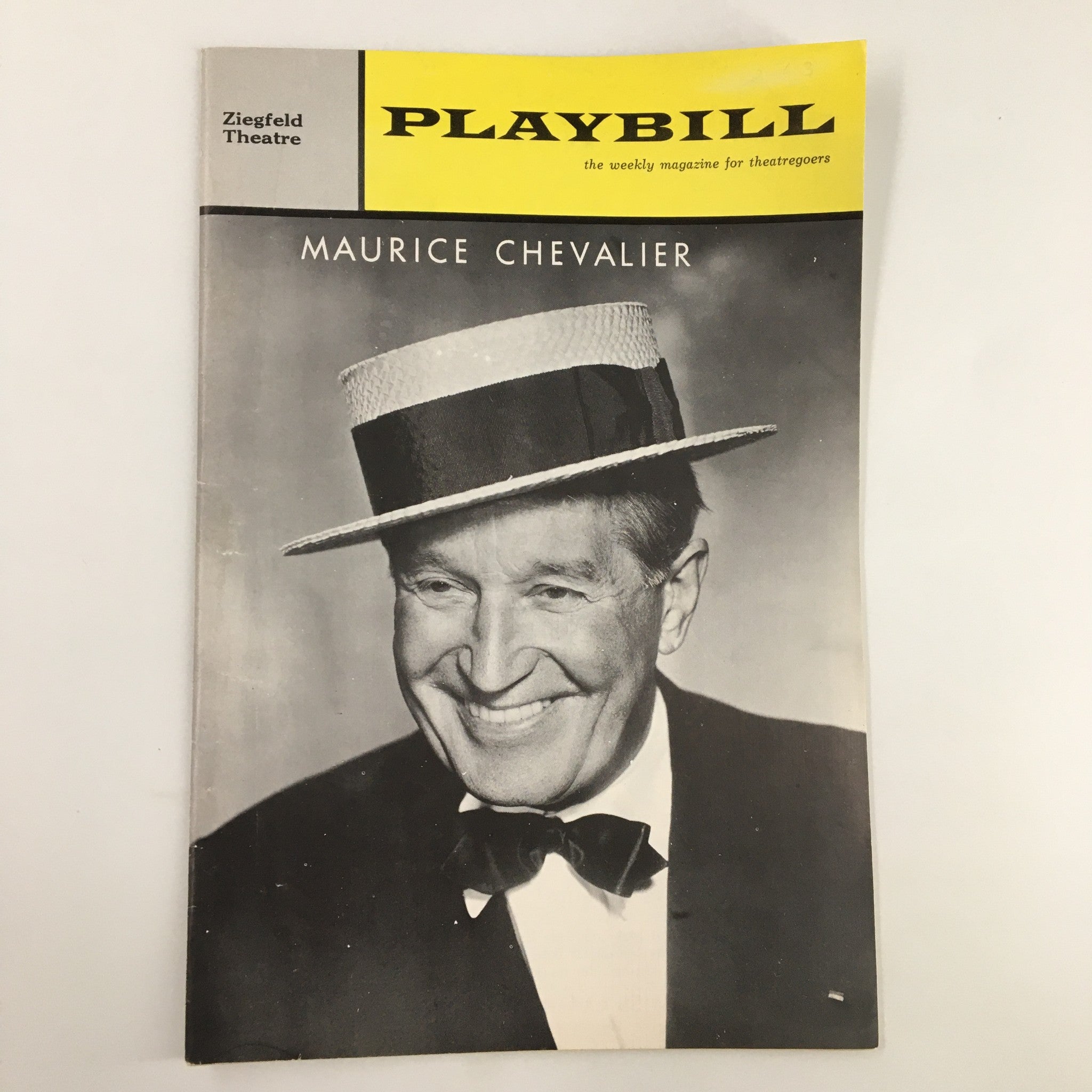 1963 Playbill Ziegfeld Theatre Maurice Chevalier at the Piano Fred Stamer