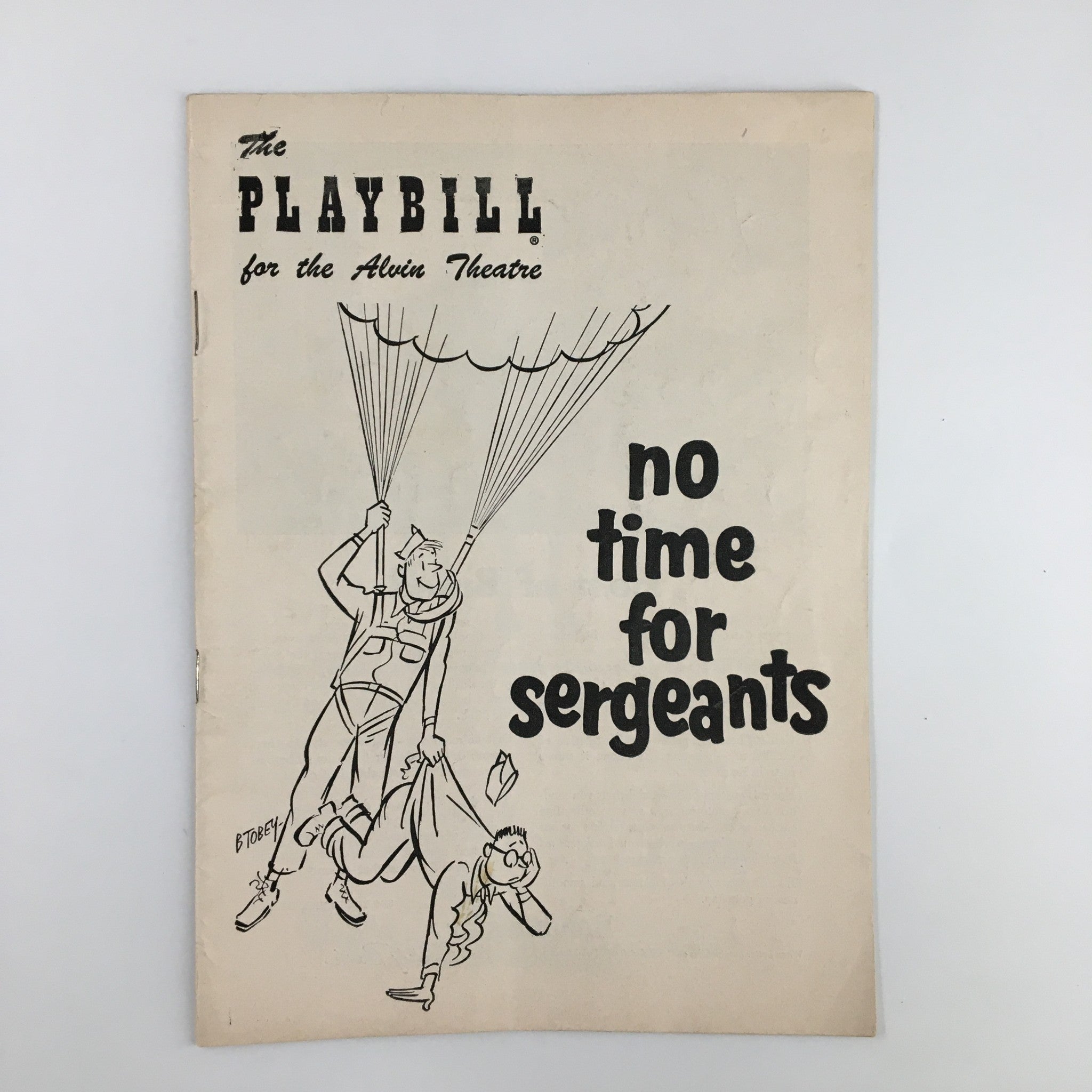 1956 Playbill Alvin Theatre Myron McCormick No Time For Sergeants by Ira Levin