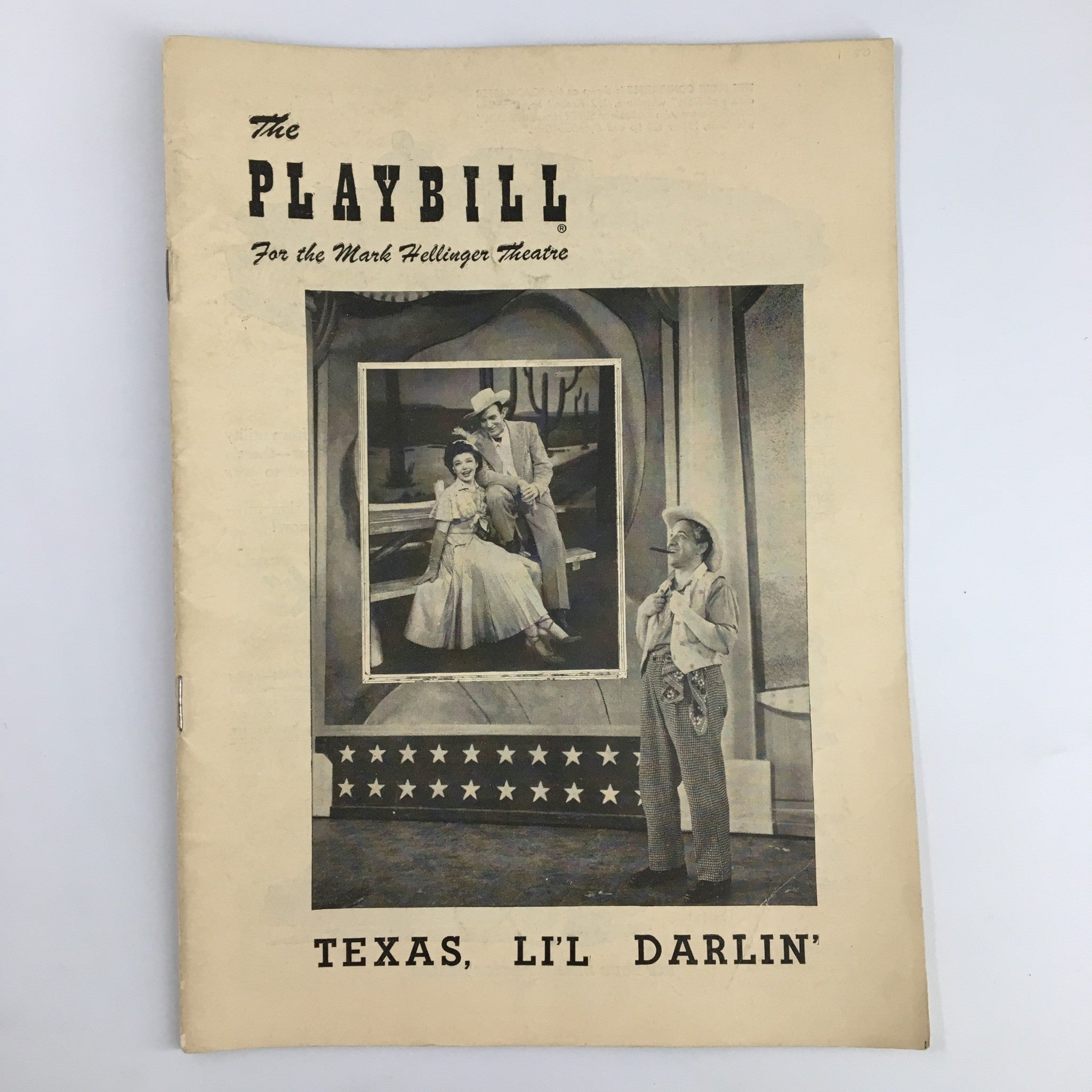 1950 Playbill Mark Hellinger Theatre Texas, Li'l Darlin' with Kenny Delmar