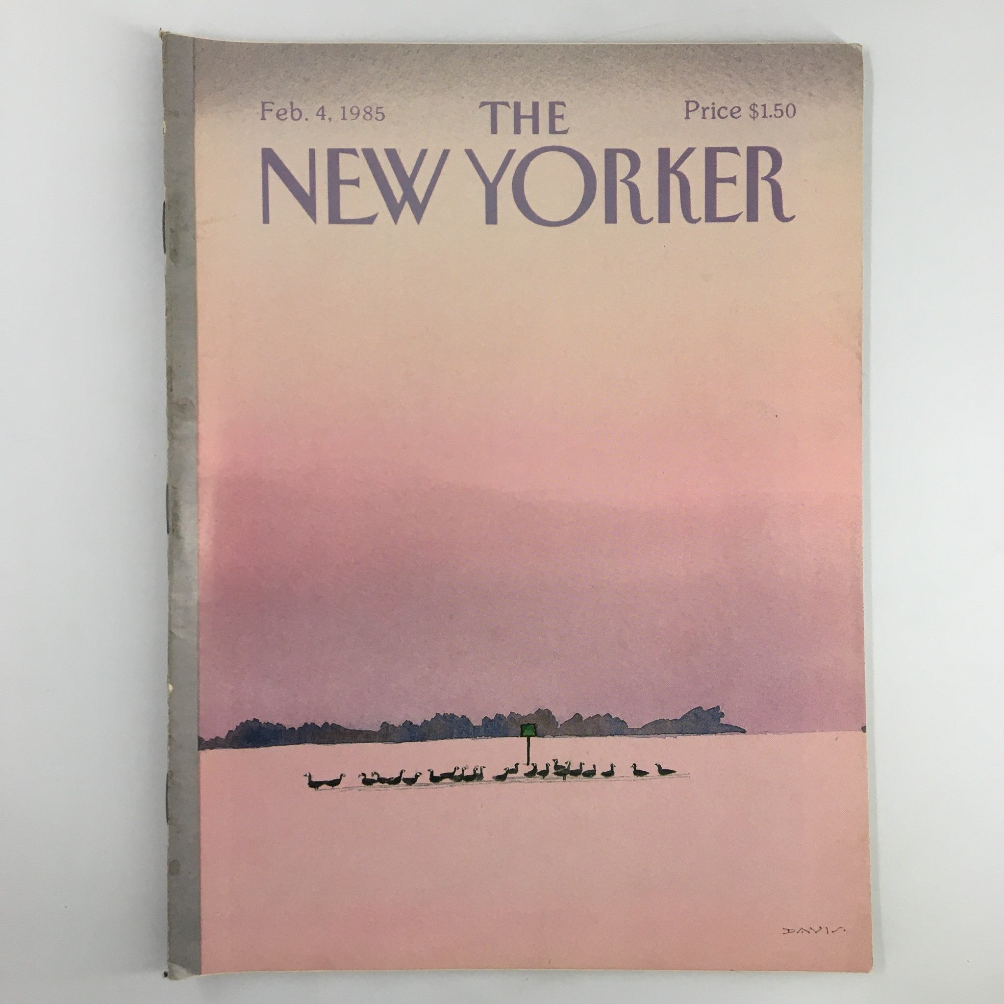 The New Yorker Magazine February 4 1985 Flock of Birds by Susan Davis No Label