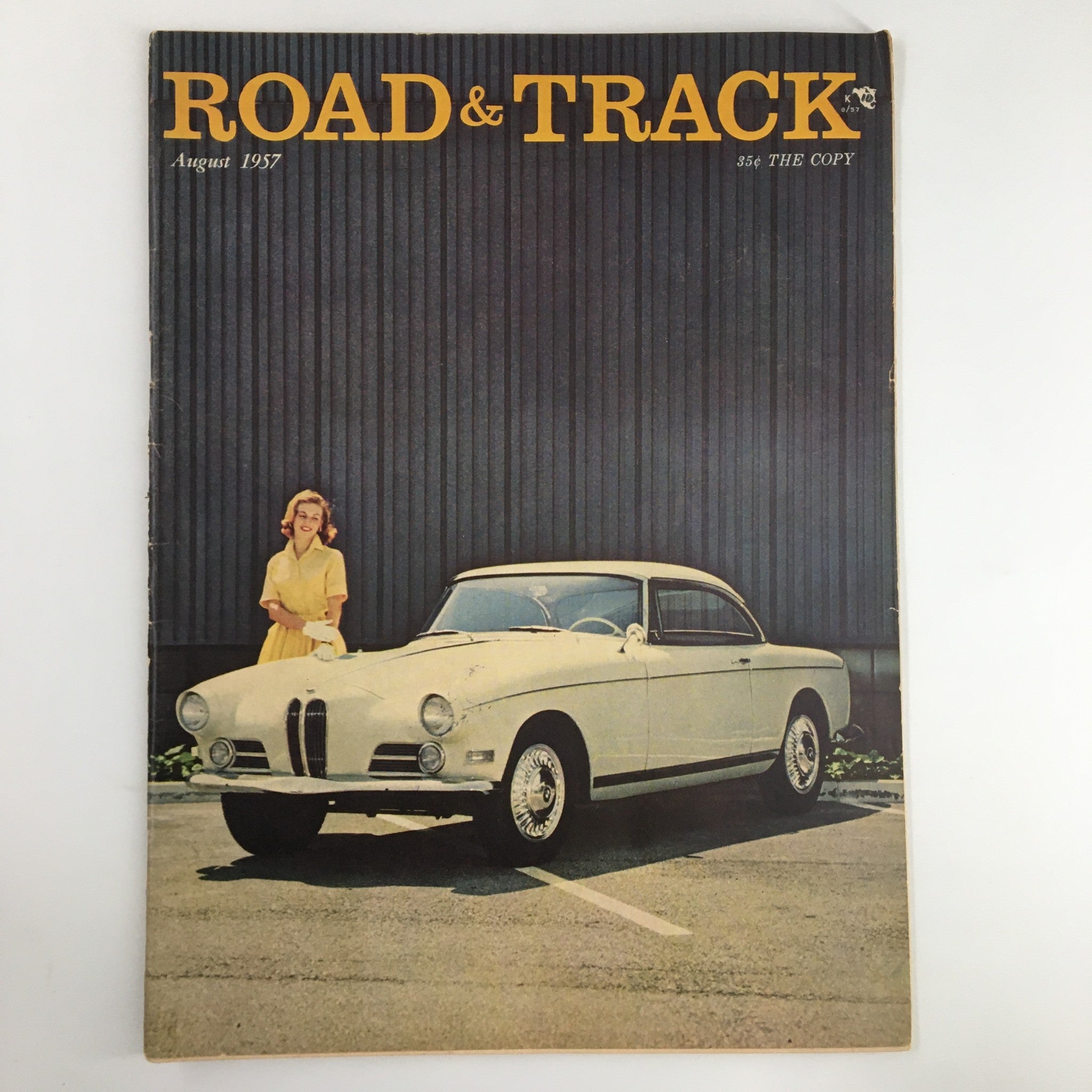 VTG Road & Track Magazine August 1957 Jaguar XK-SSS Road Test No Label