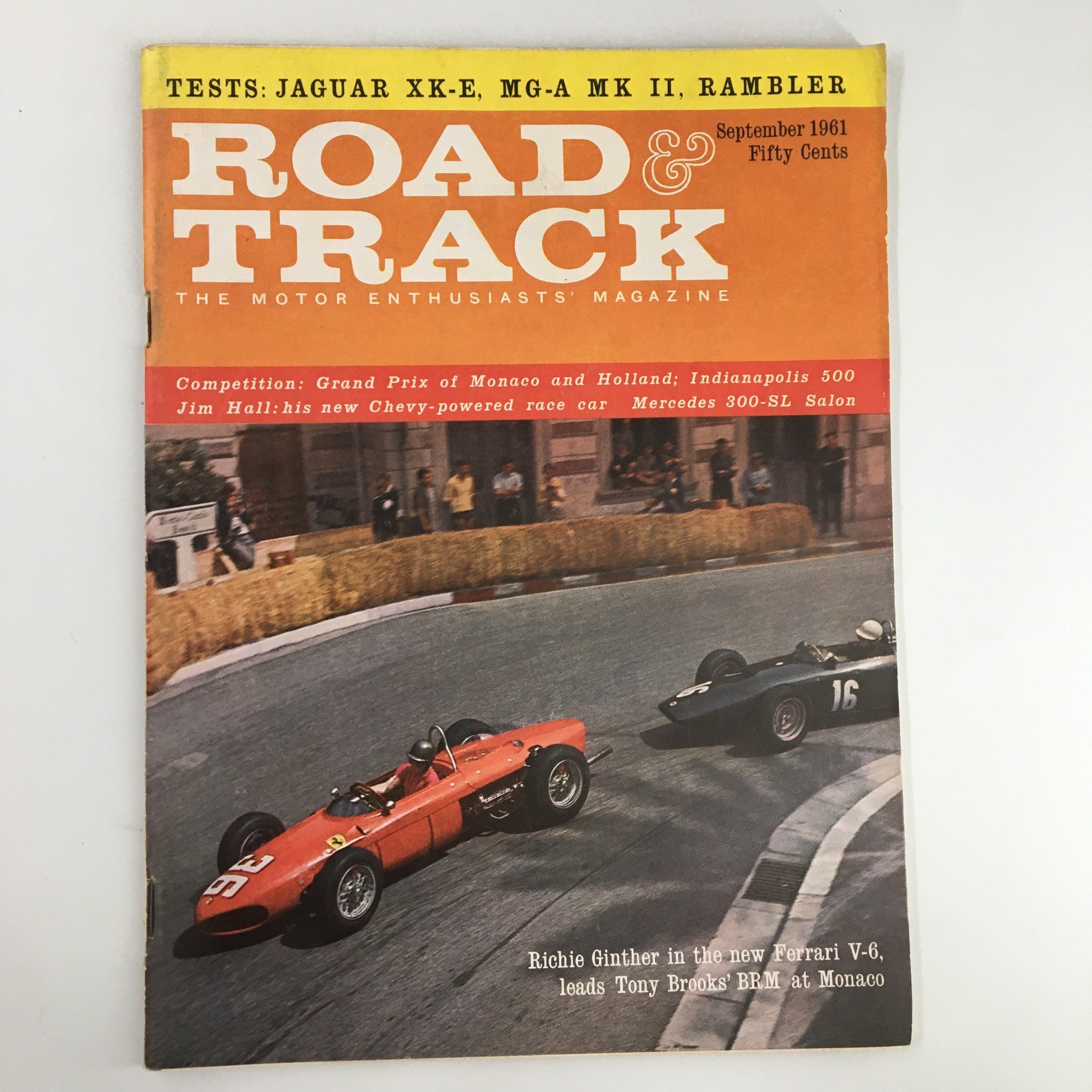 VTG Road & Track Magazine September 1961 Richie Ginther in Ferrari V-6 No Label