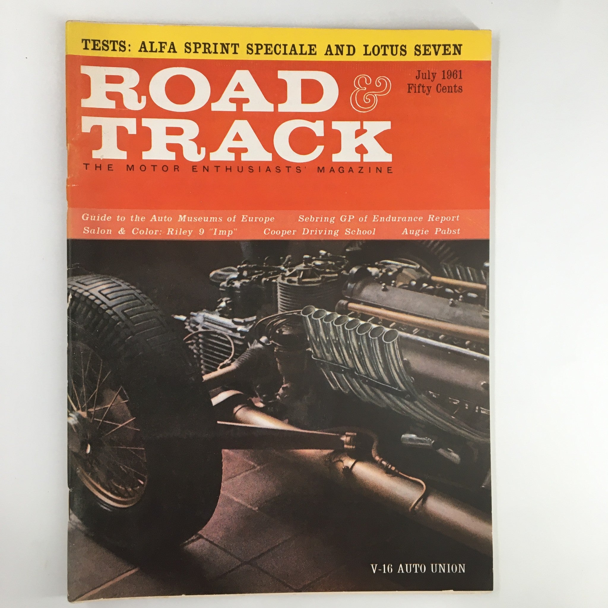 VTG Road & Track Magazine July 1961 Guide to The Auto Museums of Europe No Label