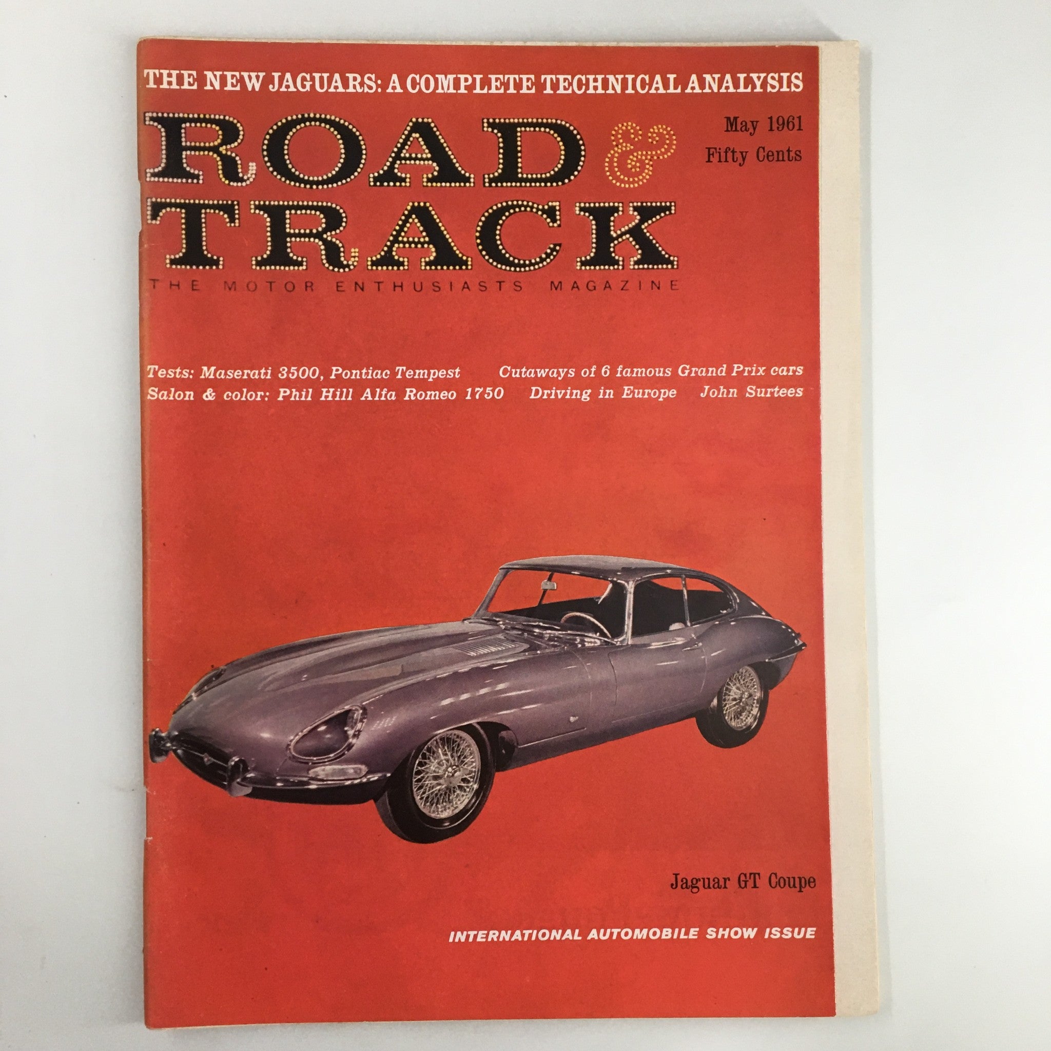 VTG Road & Track Magazine May 1961 The Type E Jaguar GT Coupe No Label