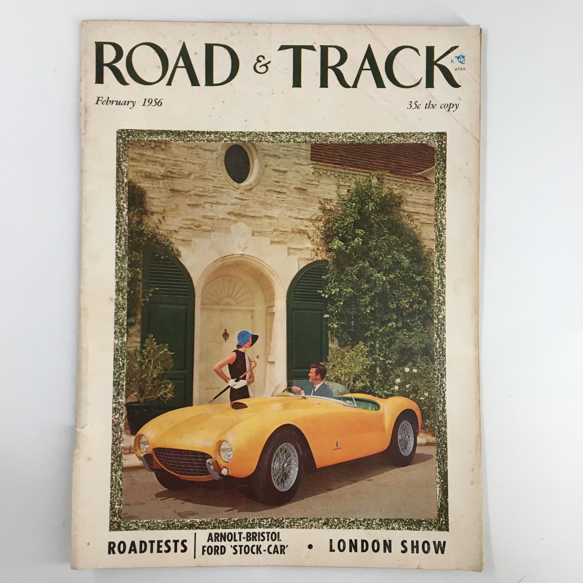 VTG Road & Track Magazine February 1956 Arnolt-Bristol Ford Stock-Car No Label