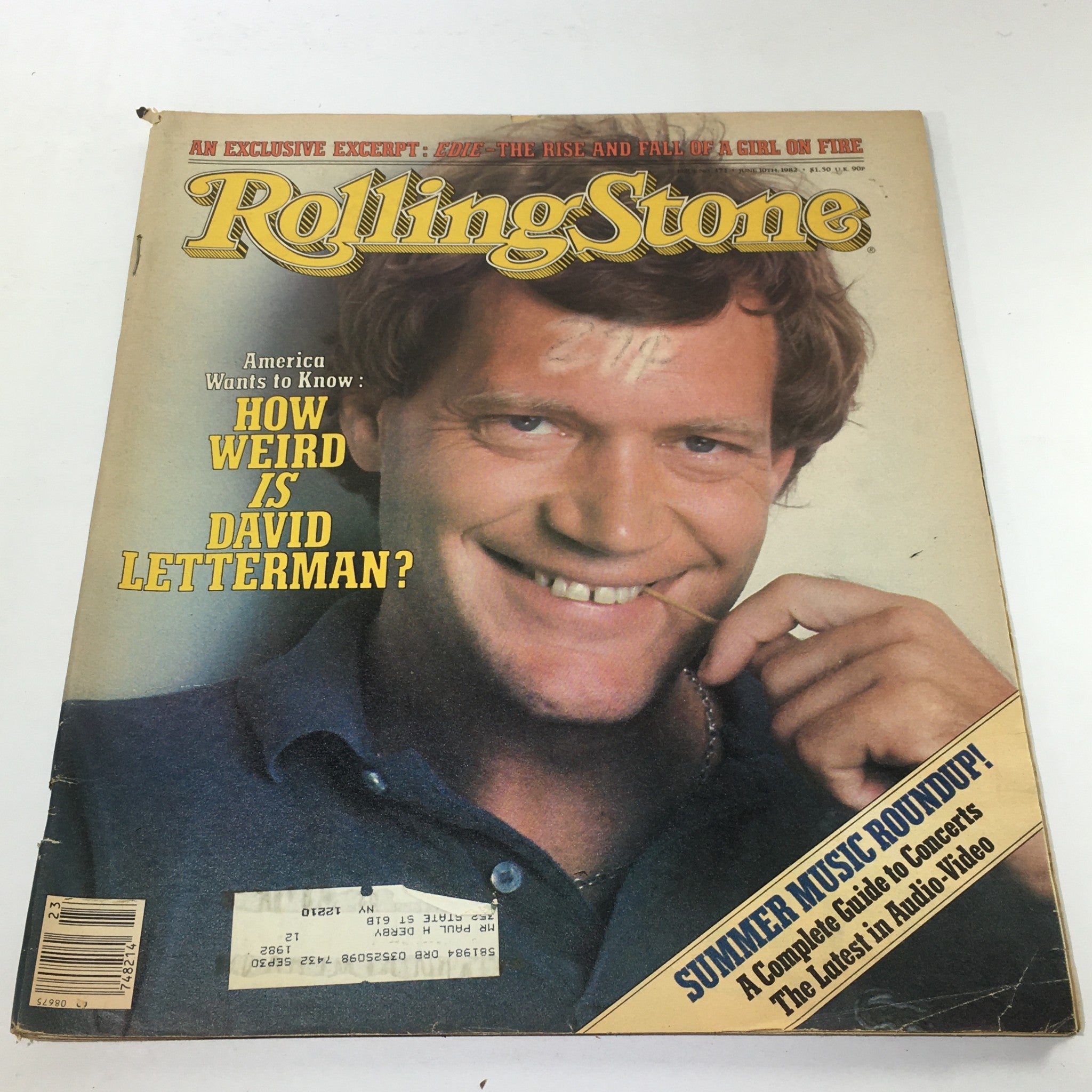 VTG Rolling Stone: June 10 1982 - David Letterman, How Weird Is He?