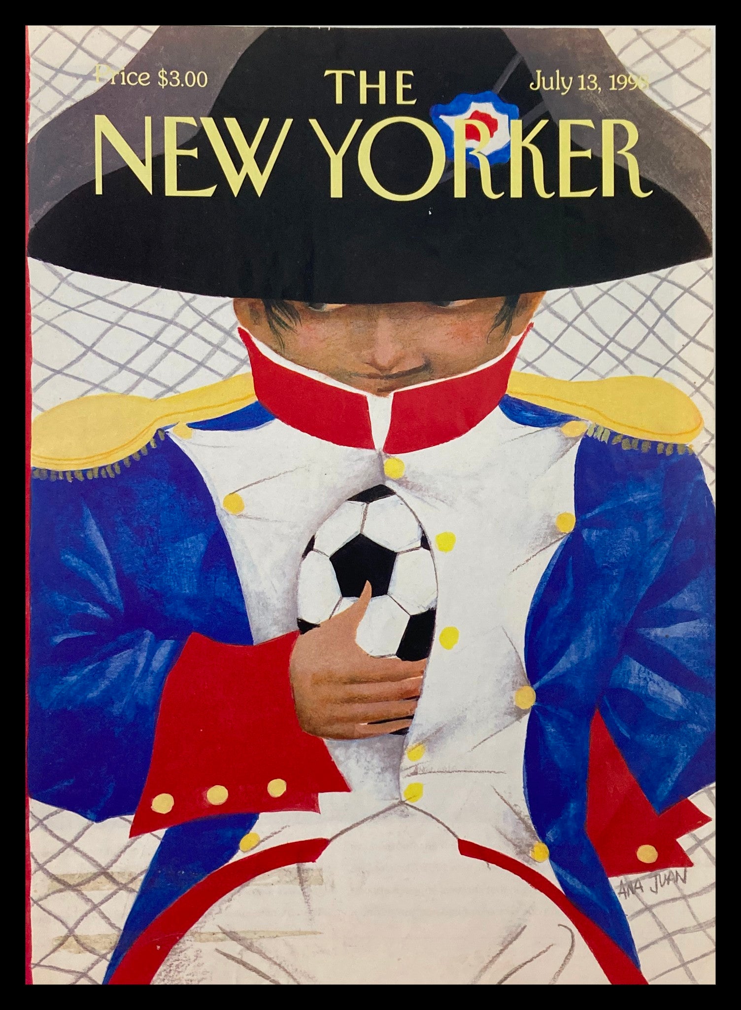 COVER ONLY The New Yorker July 13 1998 oupe de Monde by Ana Juan