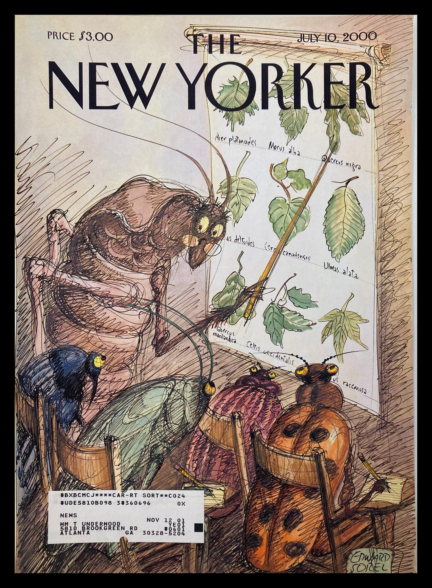 COVER ONLY The New Yorker July 10 2000 Summer School by Edward Sorel