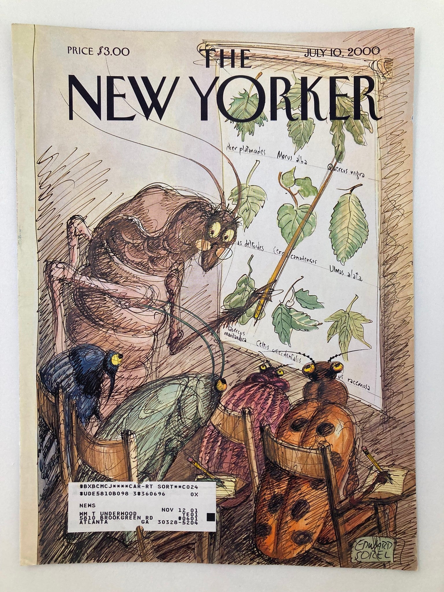 COVER ONLY The New Yorker July 10 2000 Summer School by Edward Sorel