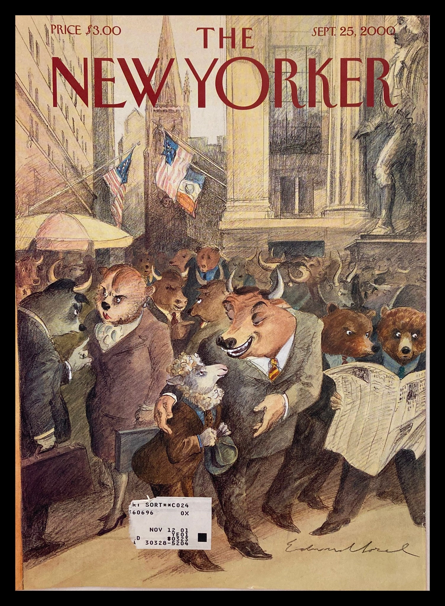 COVER ONLY The New Yorker September 25 2000 The Silence of the Lamb by E. Sorel