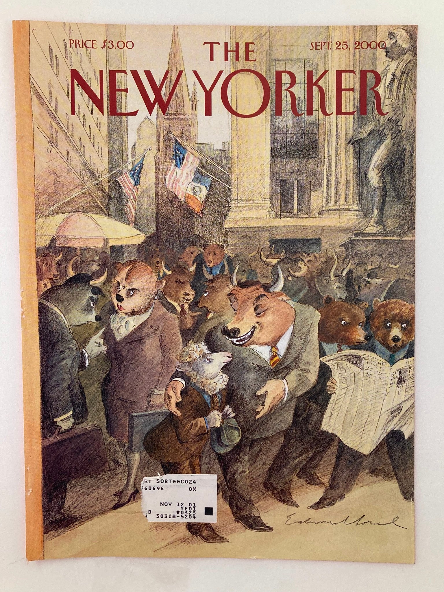 COVER ONLY The New Yorker September 25 2000 The Silence of the Lamb by E. Sorel