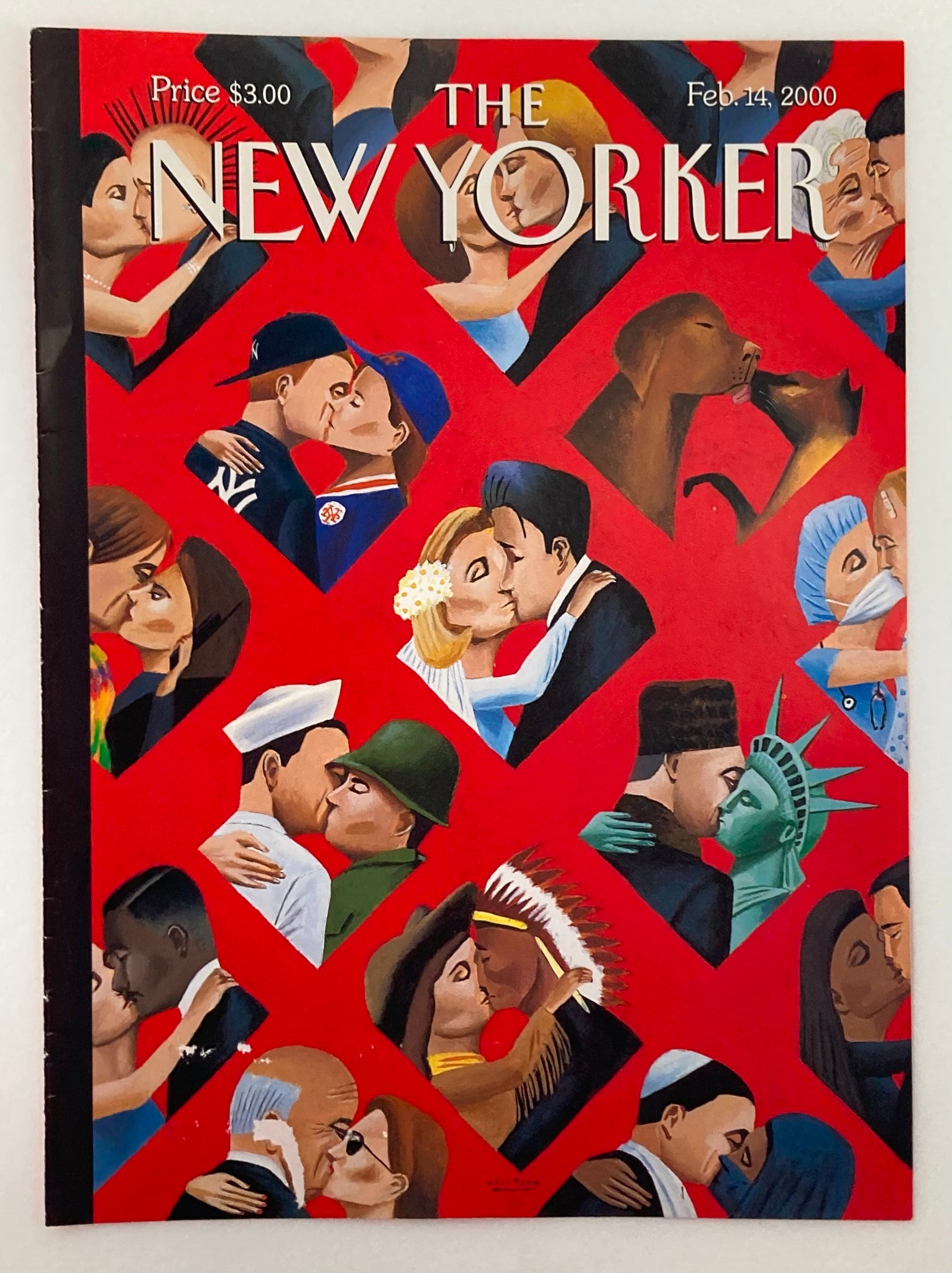 COVER ONLY The New Yorker February 14 2000 Valentines by Mark Ulriksen