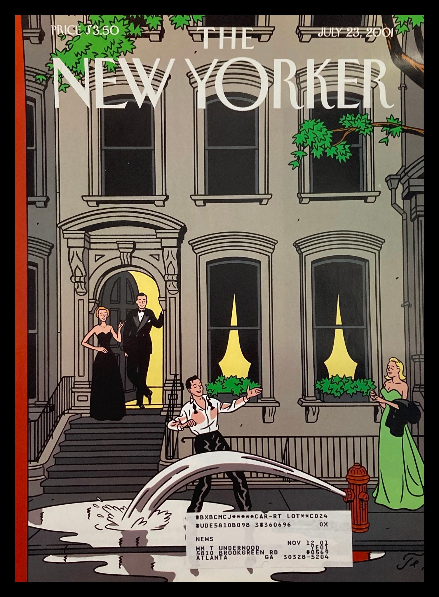 COVER ONLY The New Yorker July 23 2001 Upper West Side by Floc'h