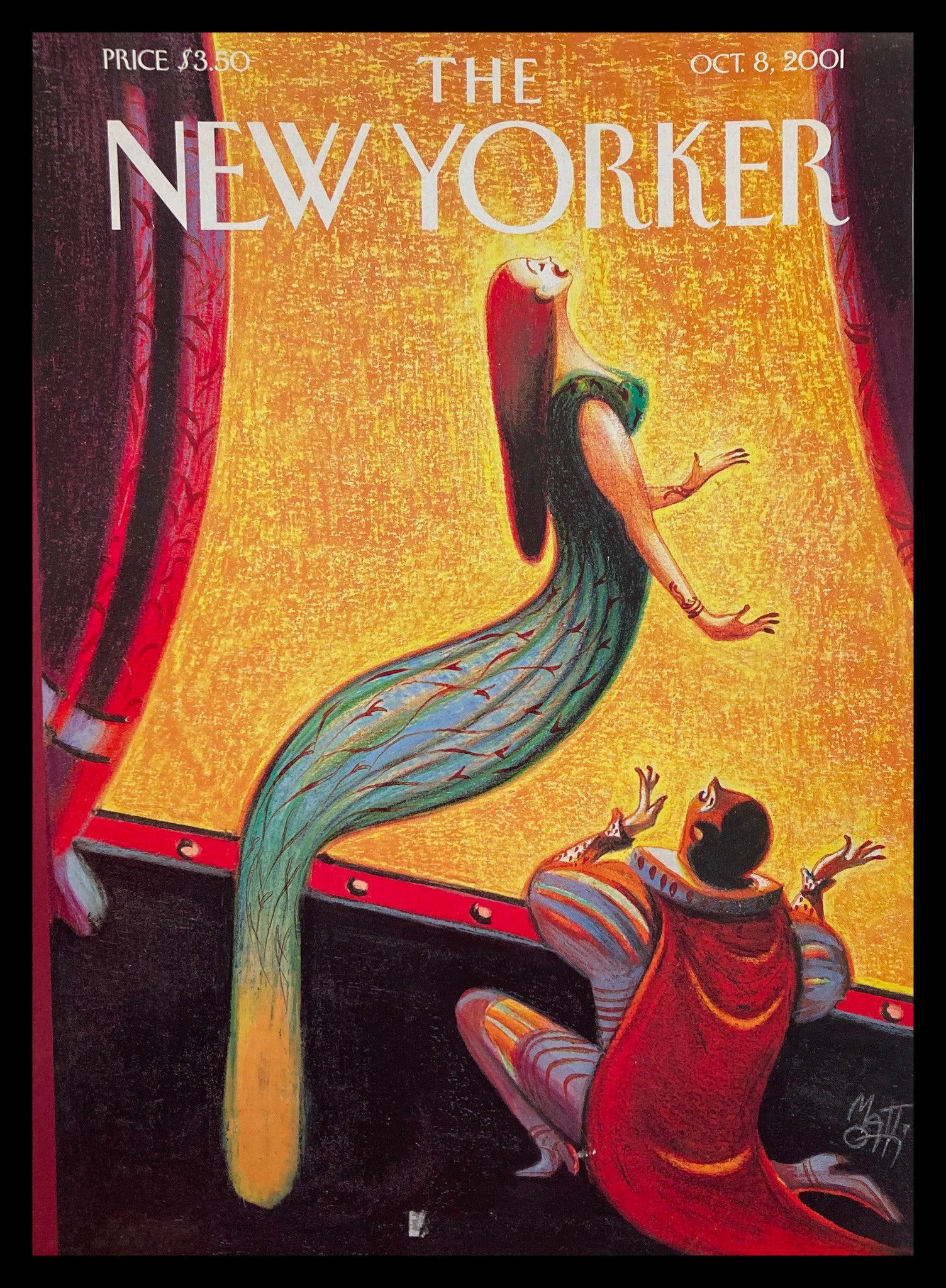 COVER ONLY The New Yorker October 8 2001 Rising Voices by Lorenzo Mattotti