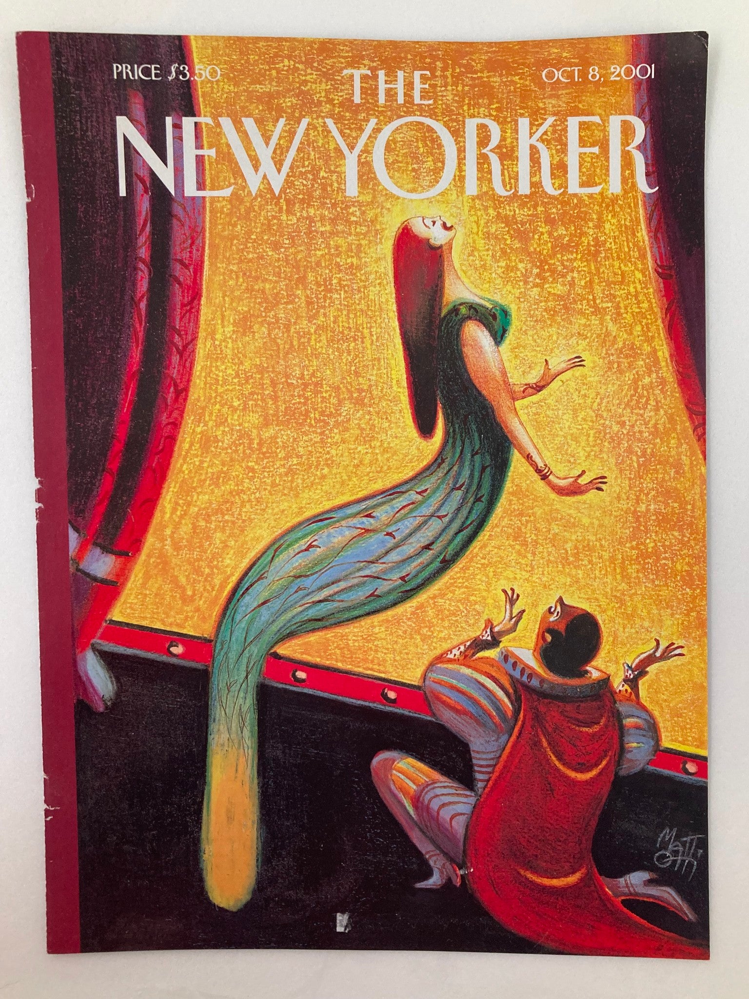 COVER ONLY The New Yorker October 8 2001 Rising Voices by Lorenzo Mattotti