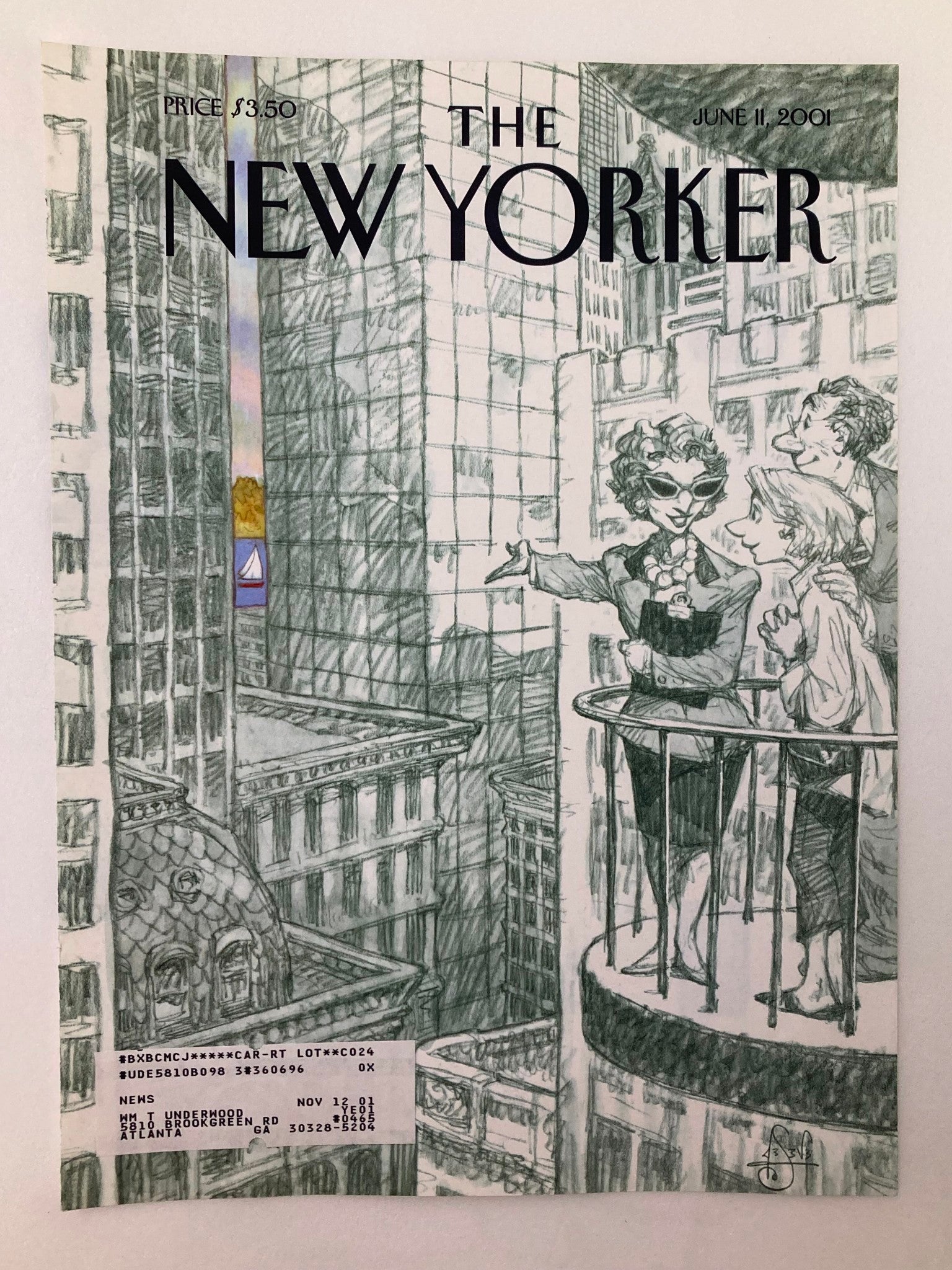 COVER ONLY The New Yorker June 11 2001 Spctclr riv vu by Peter de Seve