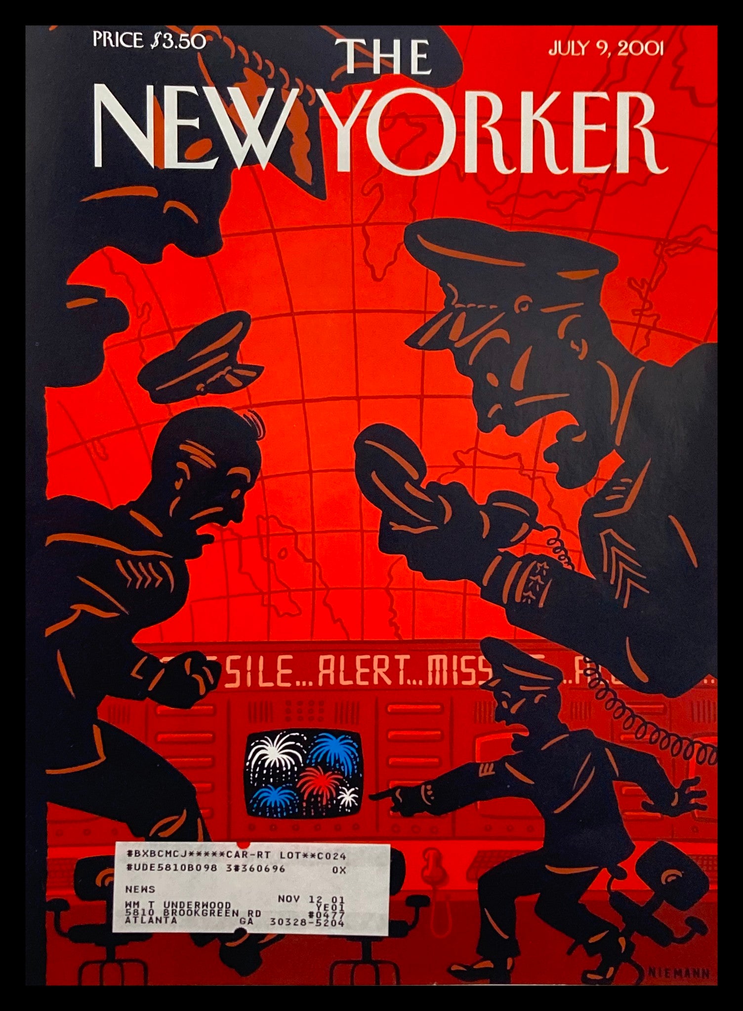 COVER ONLY The New Yorker July 9 2001 Star Wars and Stripes Forever by Niemann