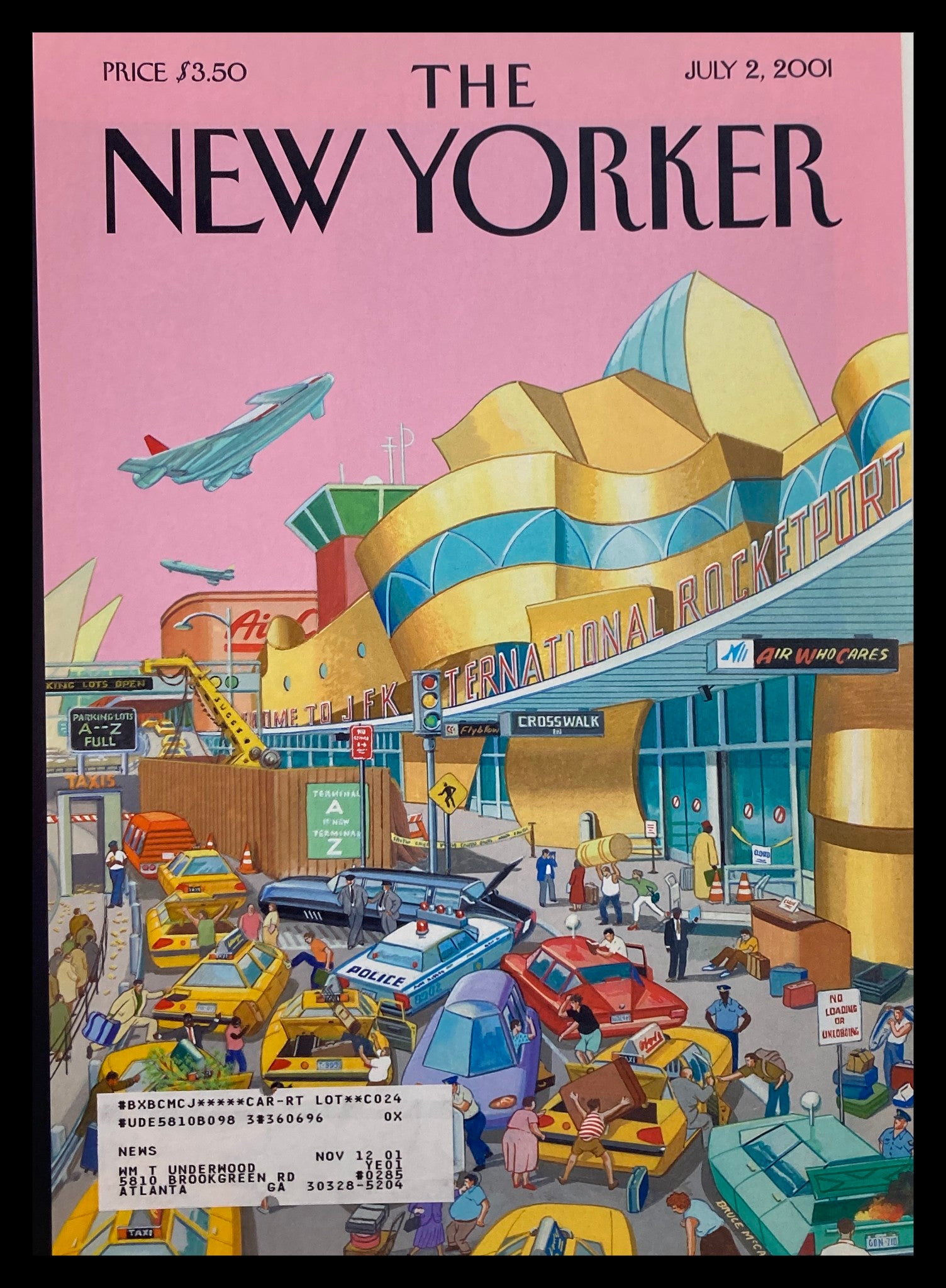 COVER ONLY The New Yorker July 2 2001 JFK International Rocketport 2025 by Bruce