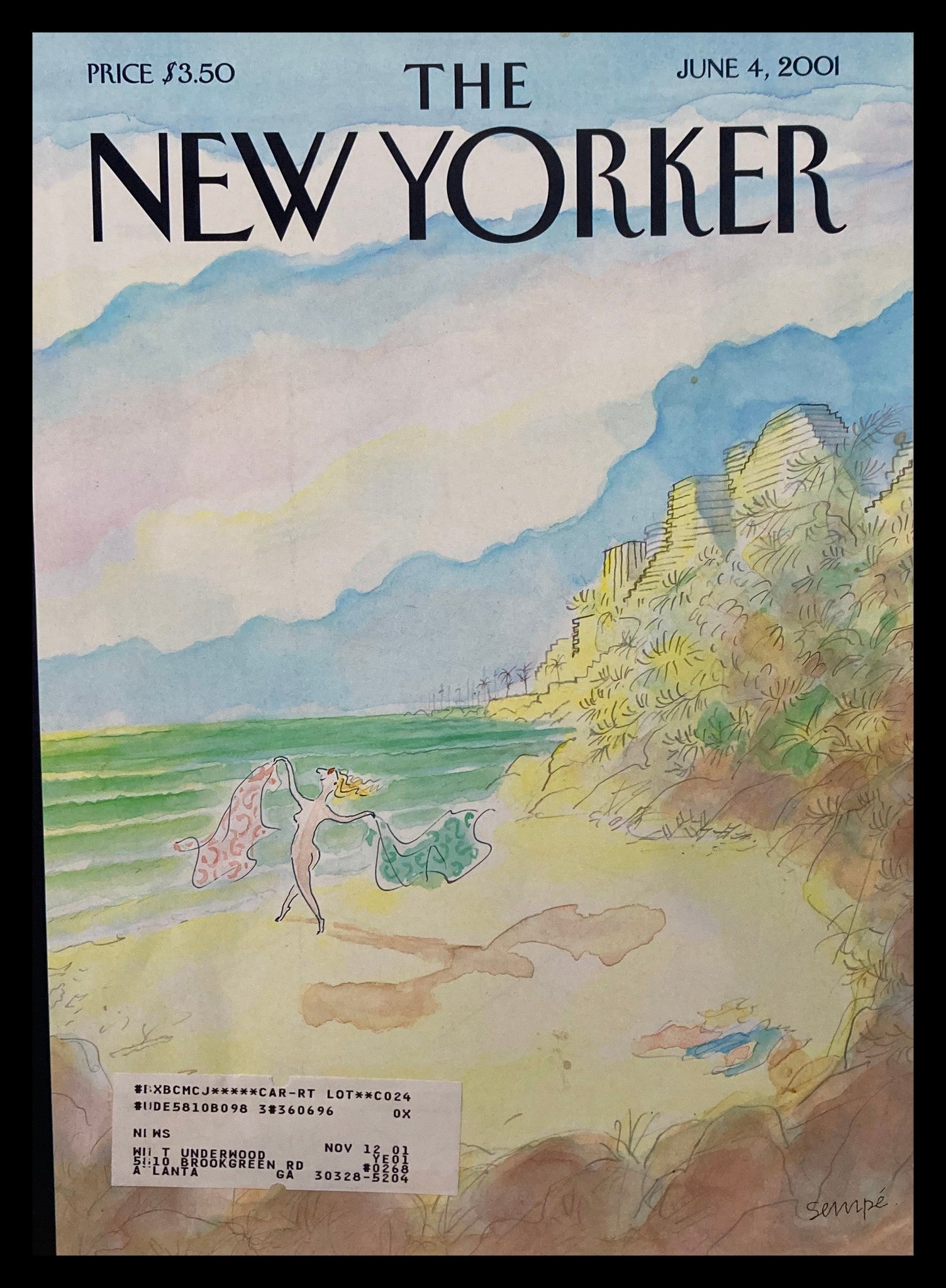 COVER ONLY The New Yorker June 4 2001 Newfound Freedom by Jean-Jacques Sempé