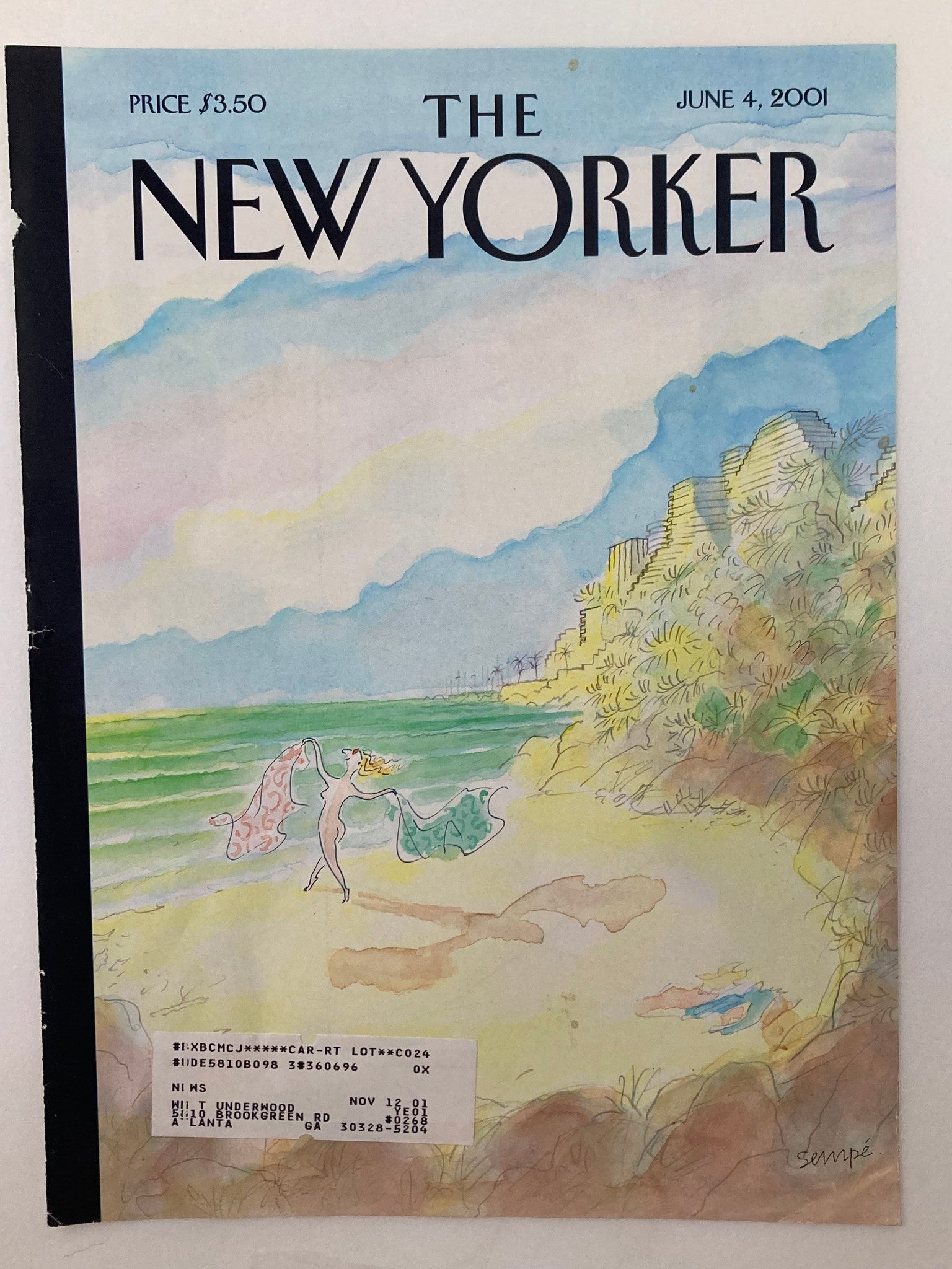 COVER ONLY The New Yorker June 4 2001 Newfound Freedom by Jean-Jacques Sempé