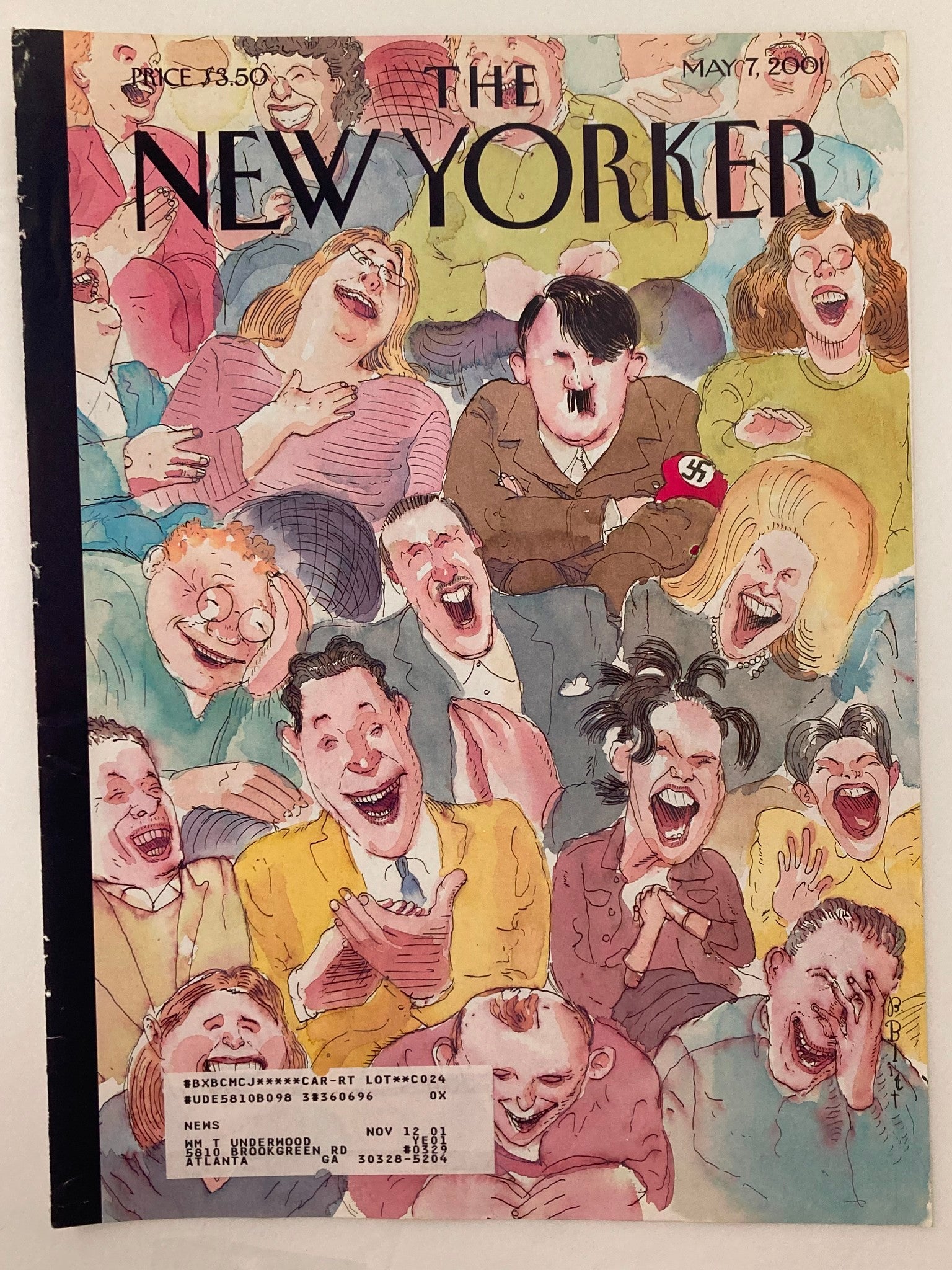 COVER ONLY The New Yorker May 7 2001 Furor on Broadway by Barry Blitt