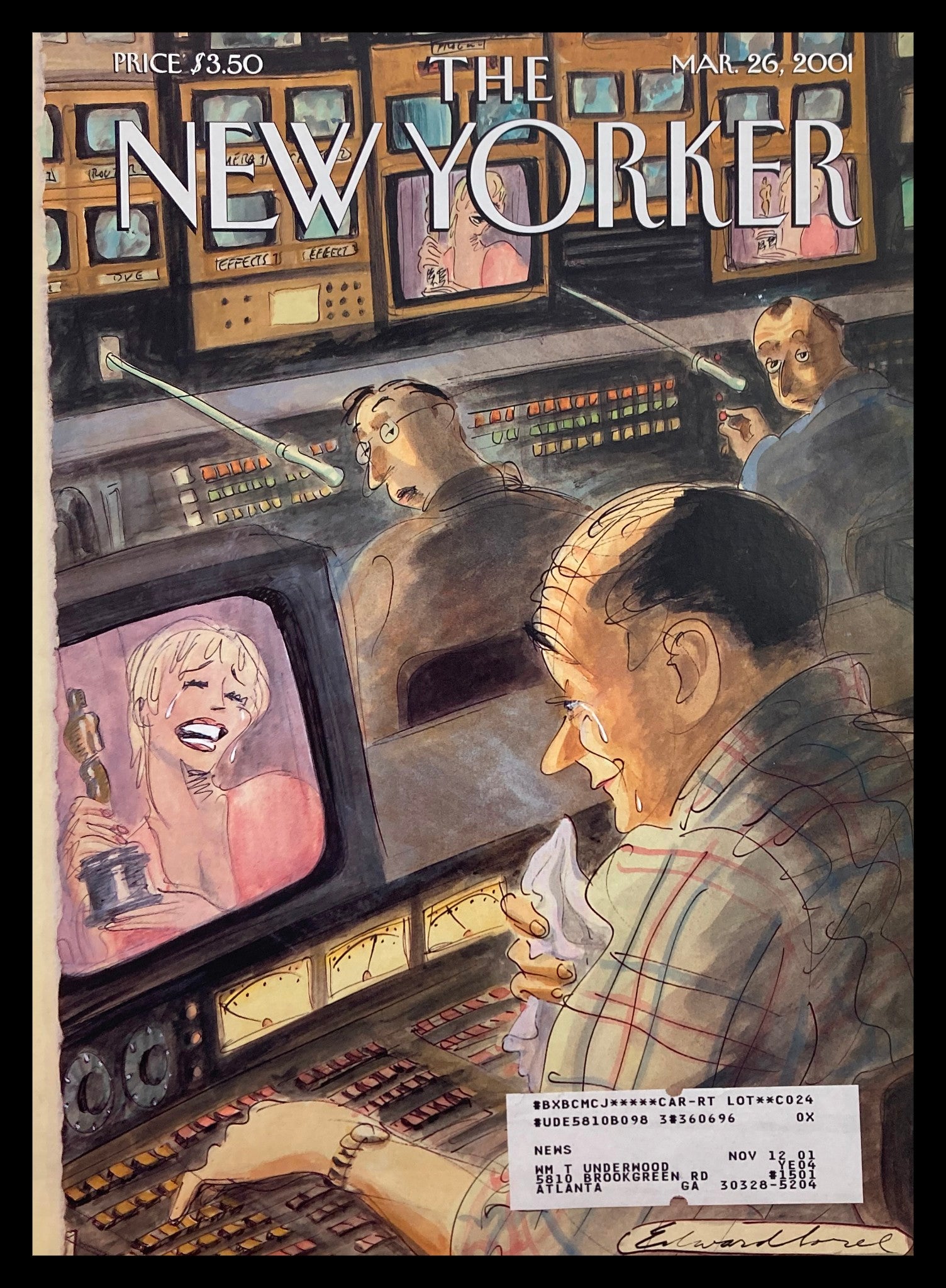 COVER ONLY The New Yorker March 26 2001 Mister Softee by Edward Sorel