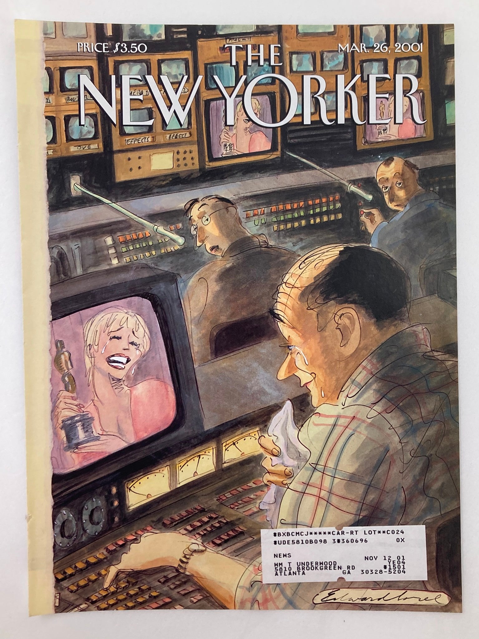 COVER ONLY The New Yorker March 26 2001 Mister Softee by Edward Sorel