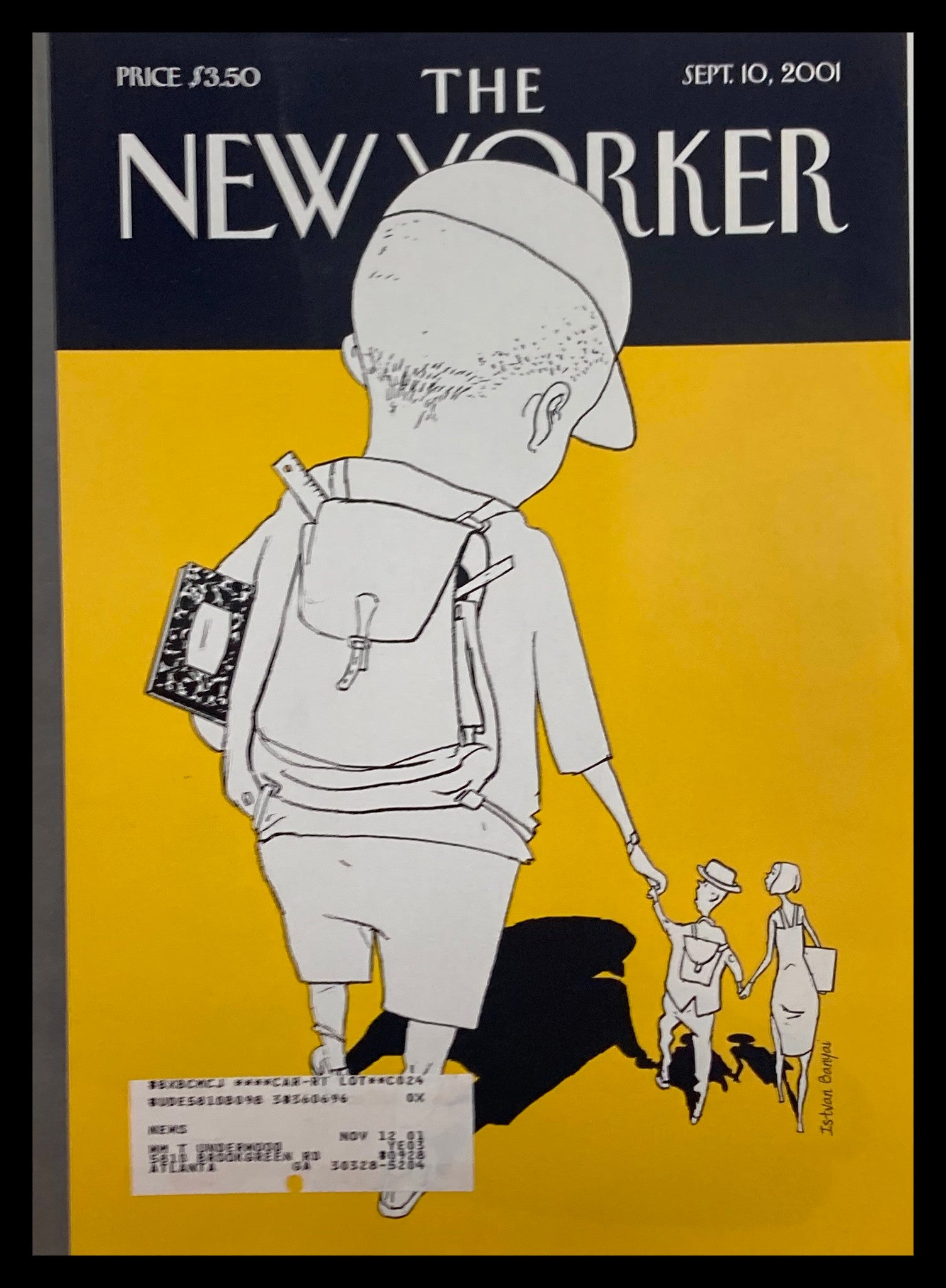 COVER ONLY The New Yorker September 10 2001 Big Boy by Istvan Banyai