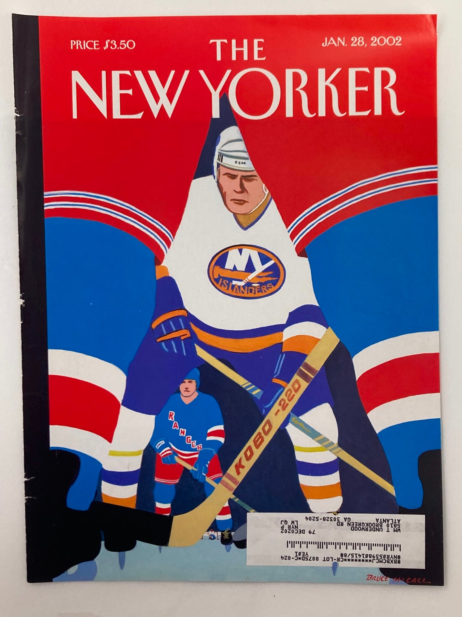 COVER ONLY The New Yorker January 28 2002 Ice Level by Bruce McCall