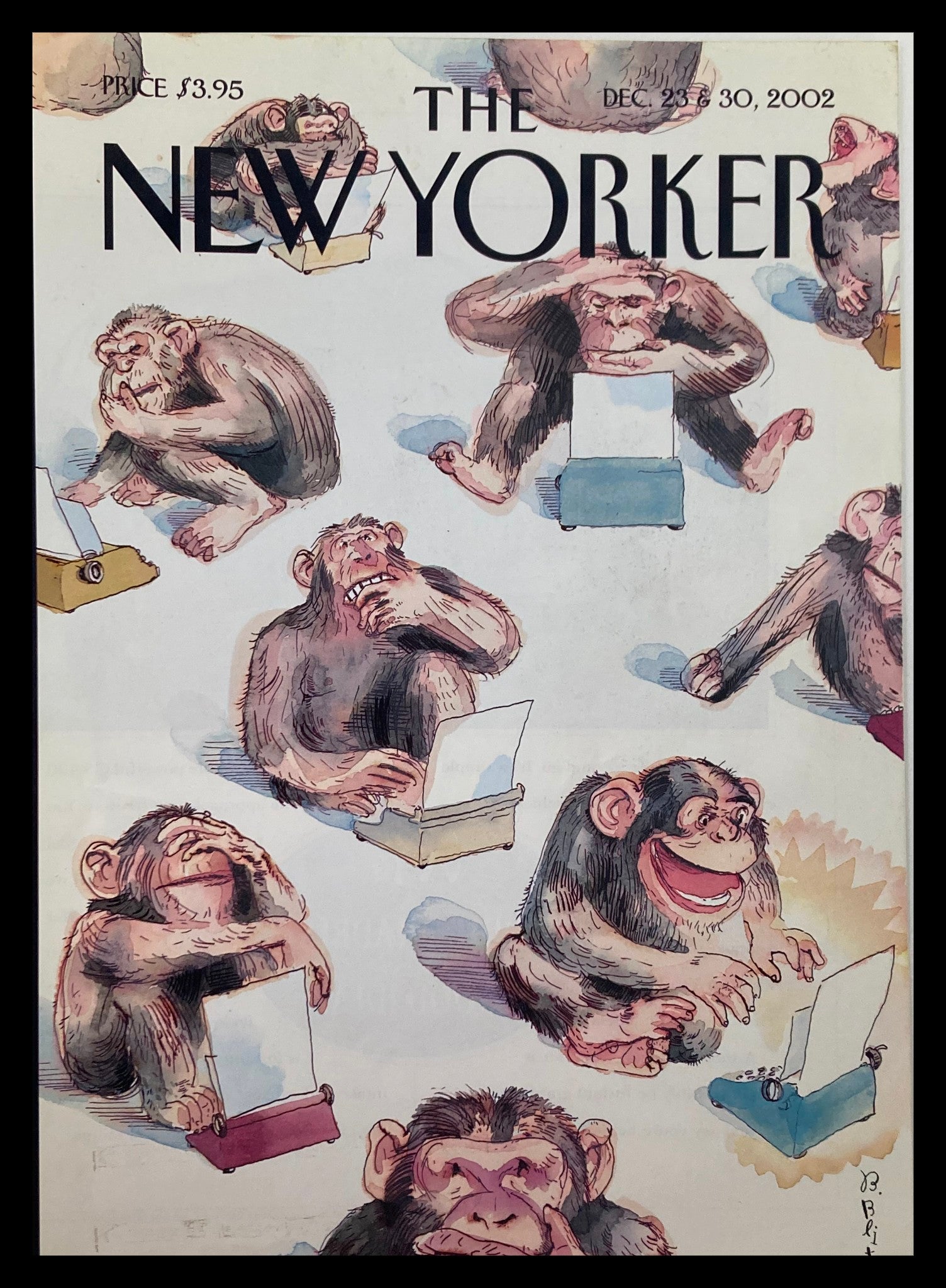 COVER ONLY The New Yorker December 23 2002 2002 The Quiz by Paul Slansky