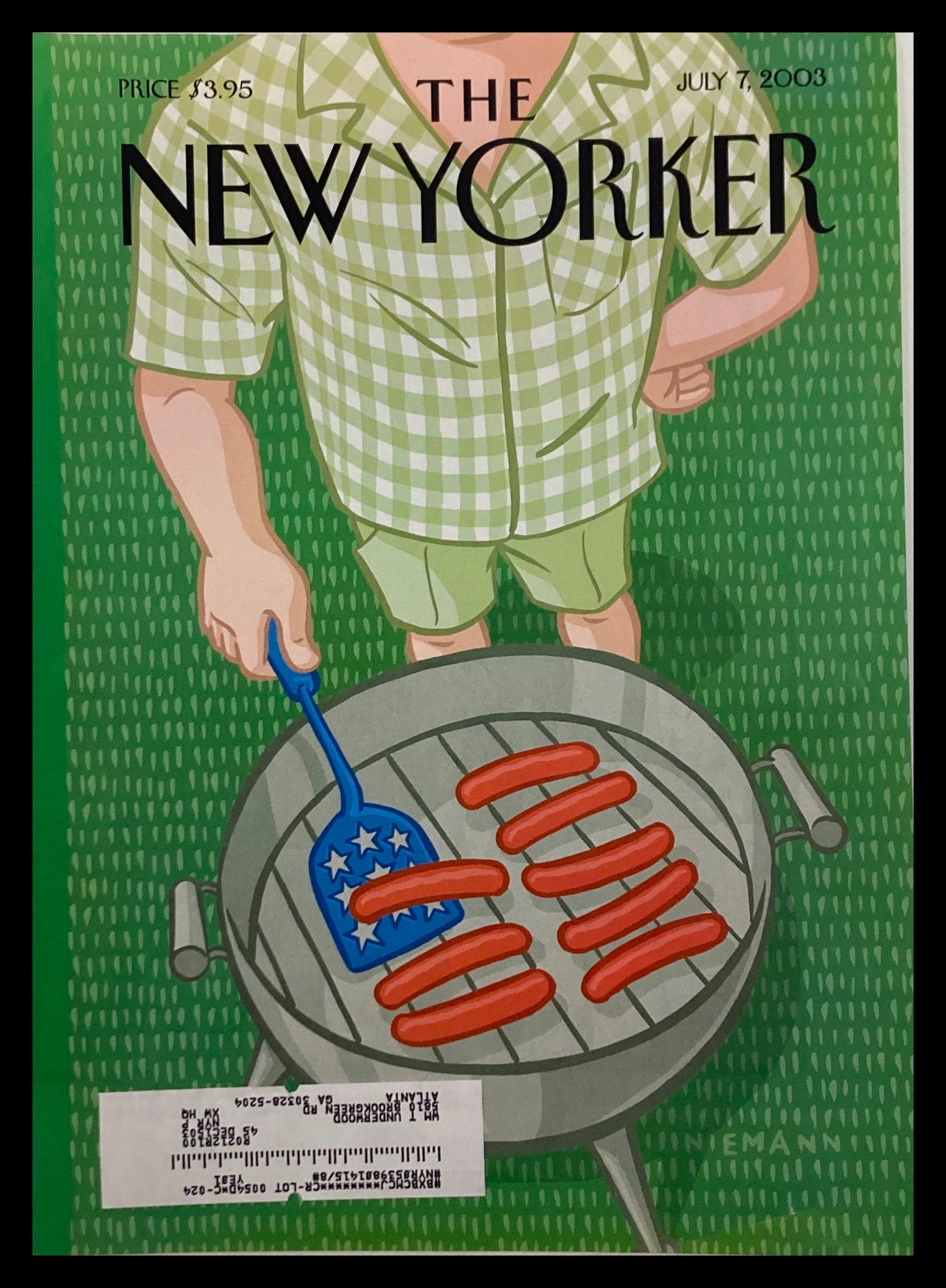 COVER ONLY The New Yorker July 7 2003 What So Proudly We Hail by Chris Niemann