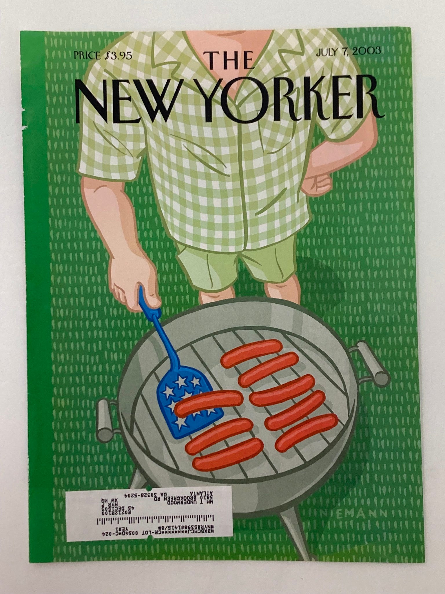 COVER ONLY The New Yorker July 7 2003 What So Proudly We Hail by Chris Niemann