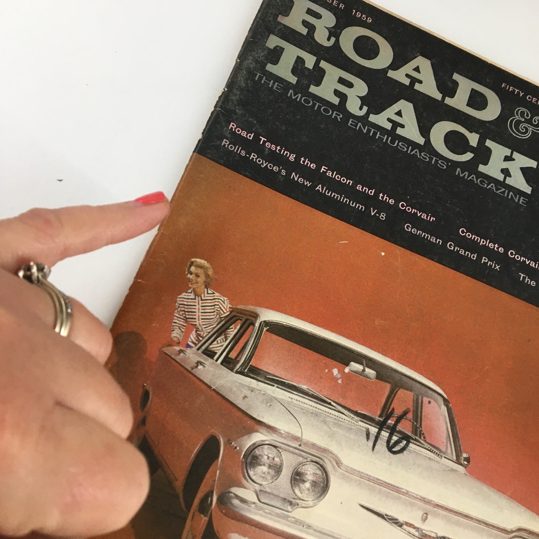 VTG Road & Track Magazine November 1959 Road Test The Falcon & Corvair No Label