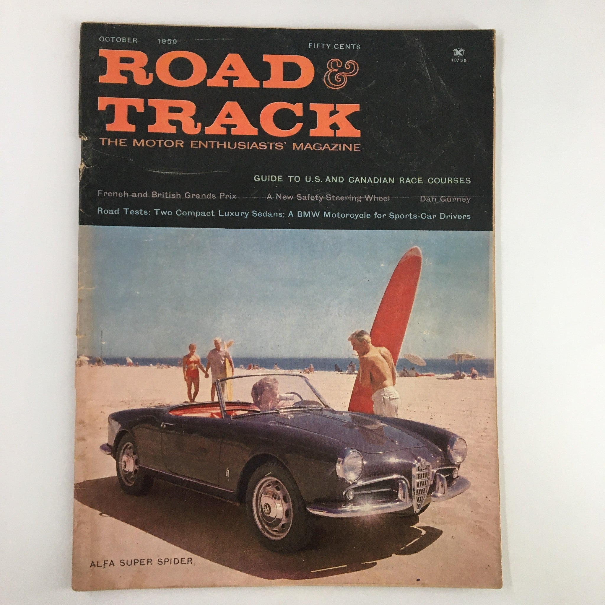 VTG Road & Track Magazine October 1959 Two Compact Luxury Sedans Test No Label