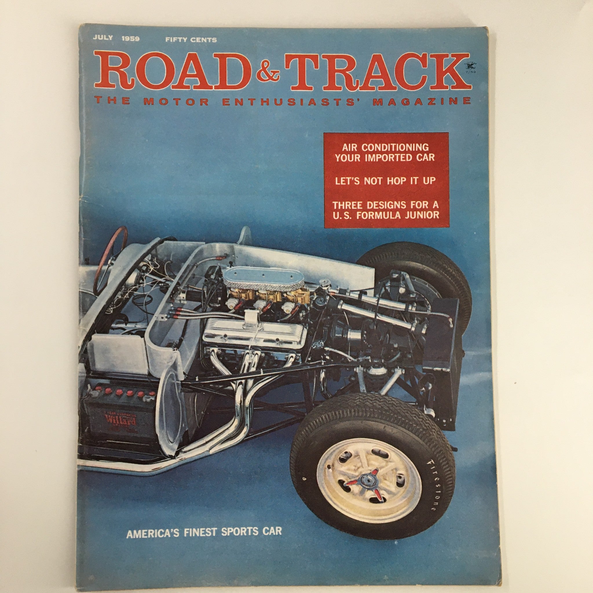 VTG Road & Track Magazine July 1959 The America's Finest Sports Car No Label