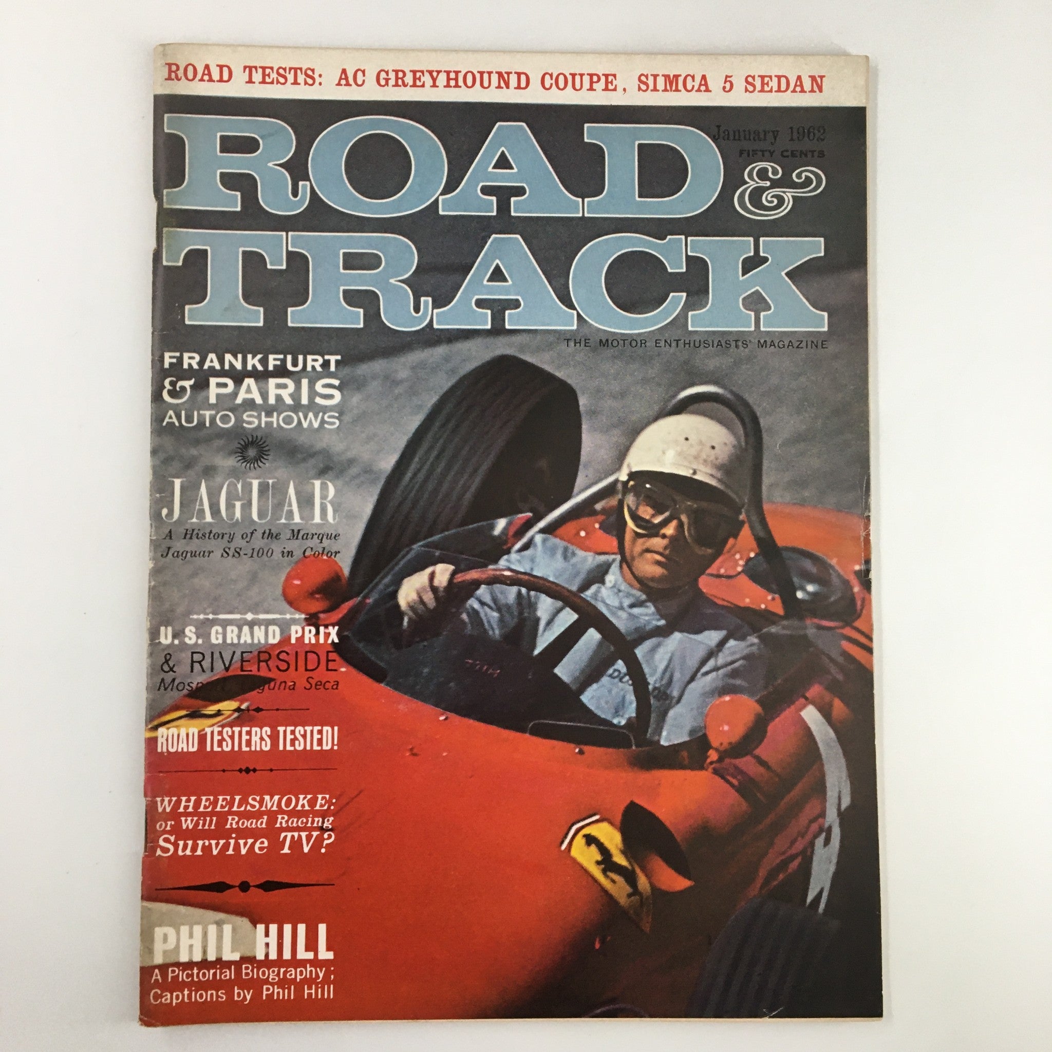 VTG Road & Track Magazine January 1962 U.S. Grand Prix and Riverside No Label