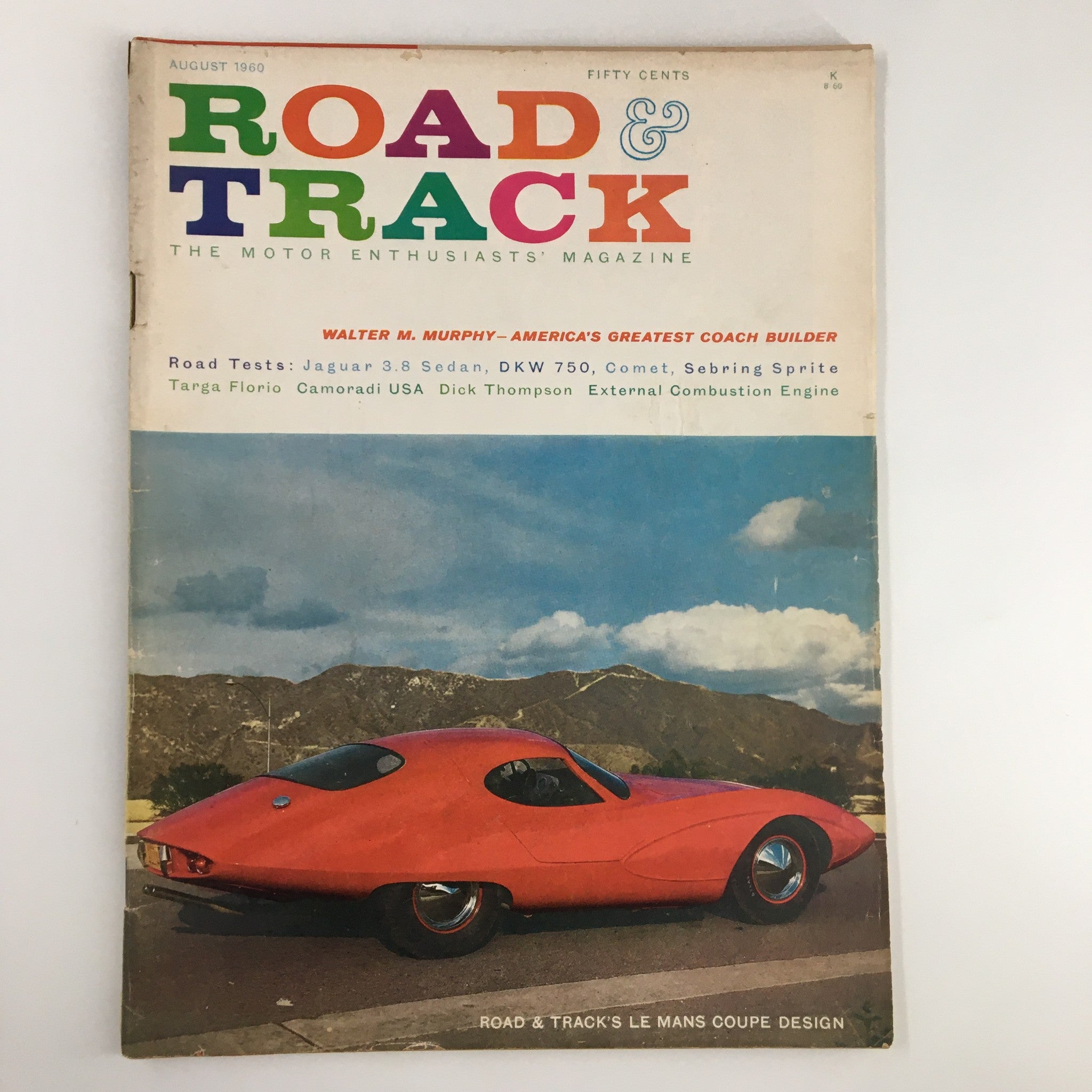 VTG Road & Track Magazine August 1960 Road Test of Jaguar 3.8 Sedan No Label