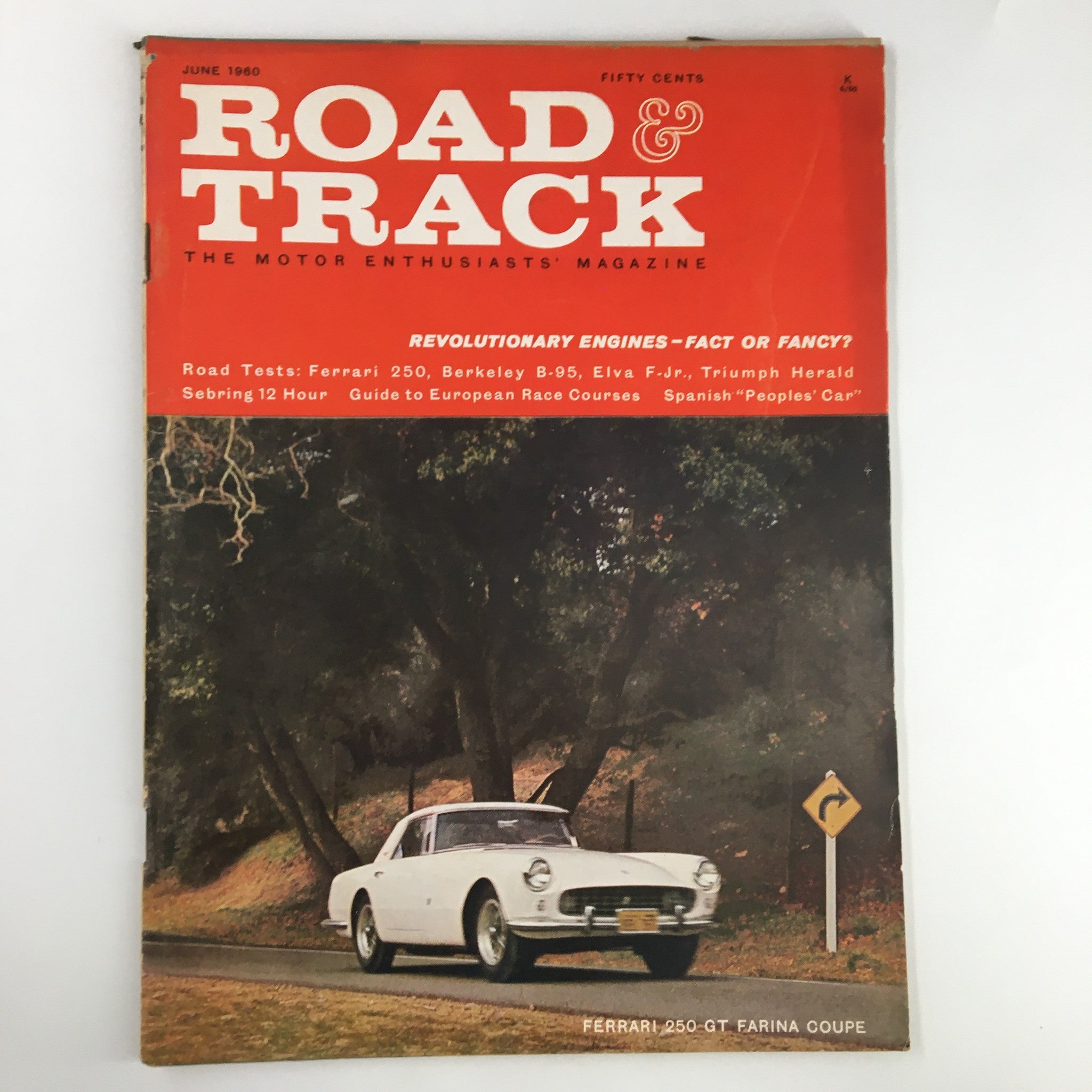 VTG Road & Track Magazine June 1960 The Ferrari 250 GT Farina Coupe No Label