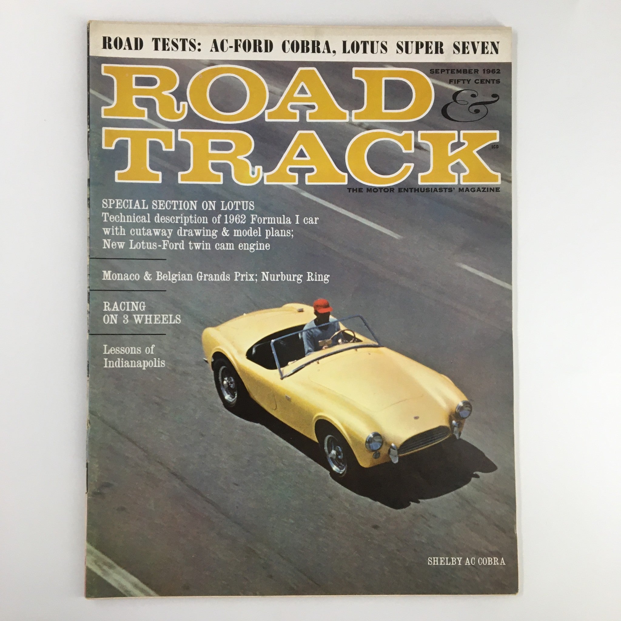 VTG Road & Track Magazine September 1962 Lotus-Ford Twin Cam Engine No Label