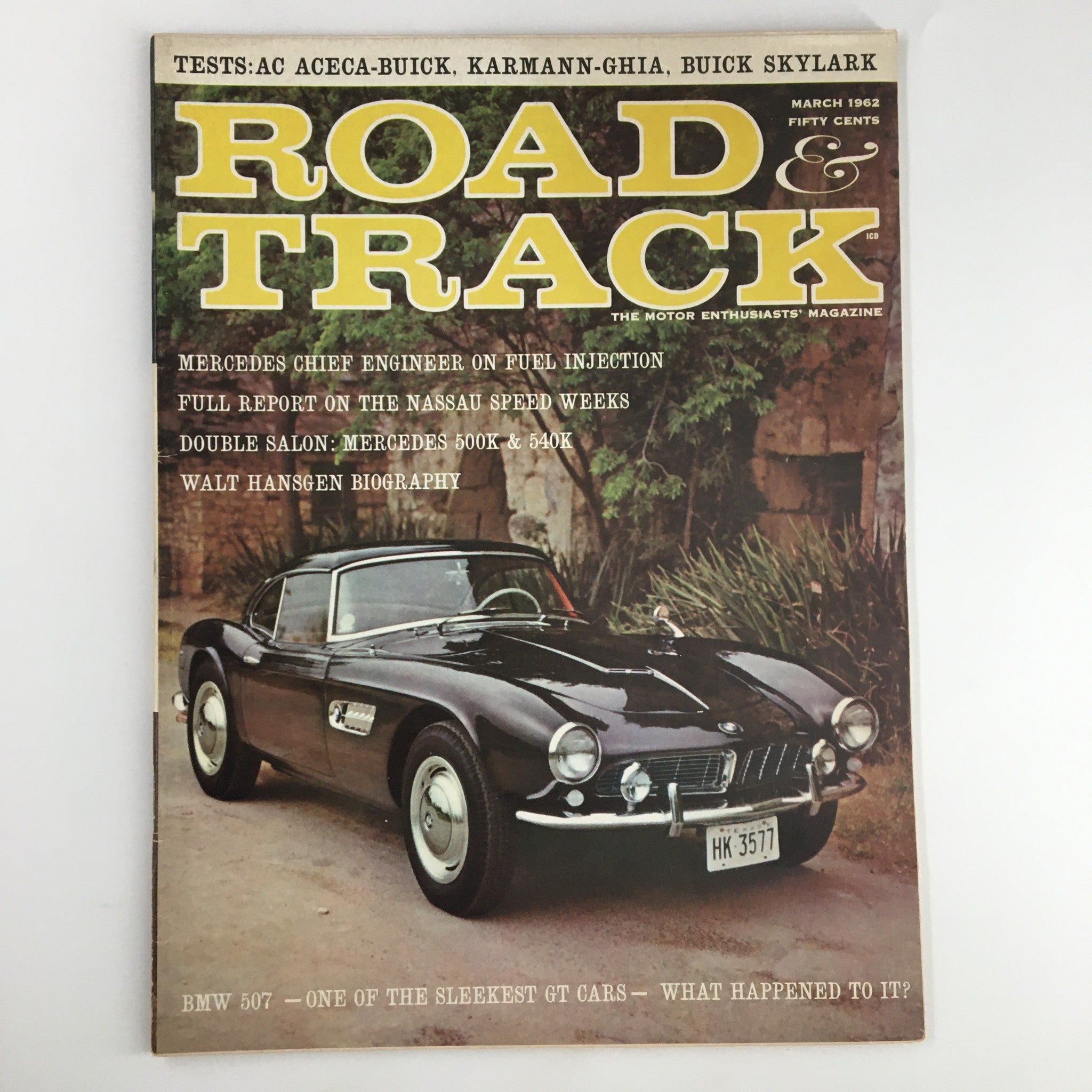 VTG Road & Track Magazine March 1962 Double Salon Mercedes 500k & 540K No Label