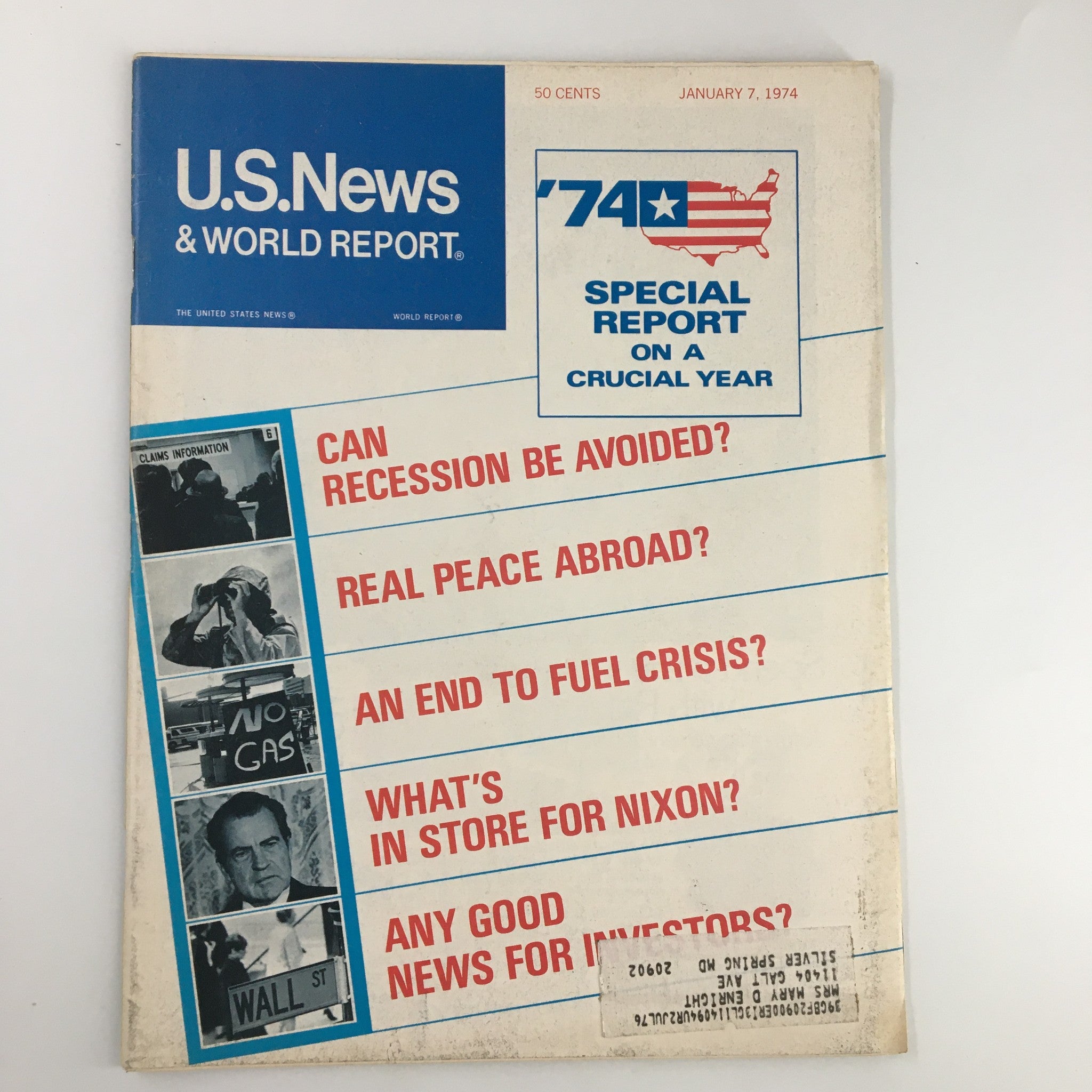 US News & World Report Magazine January 7 1974 What's In Store For Richard Nixon