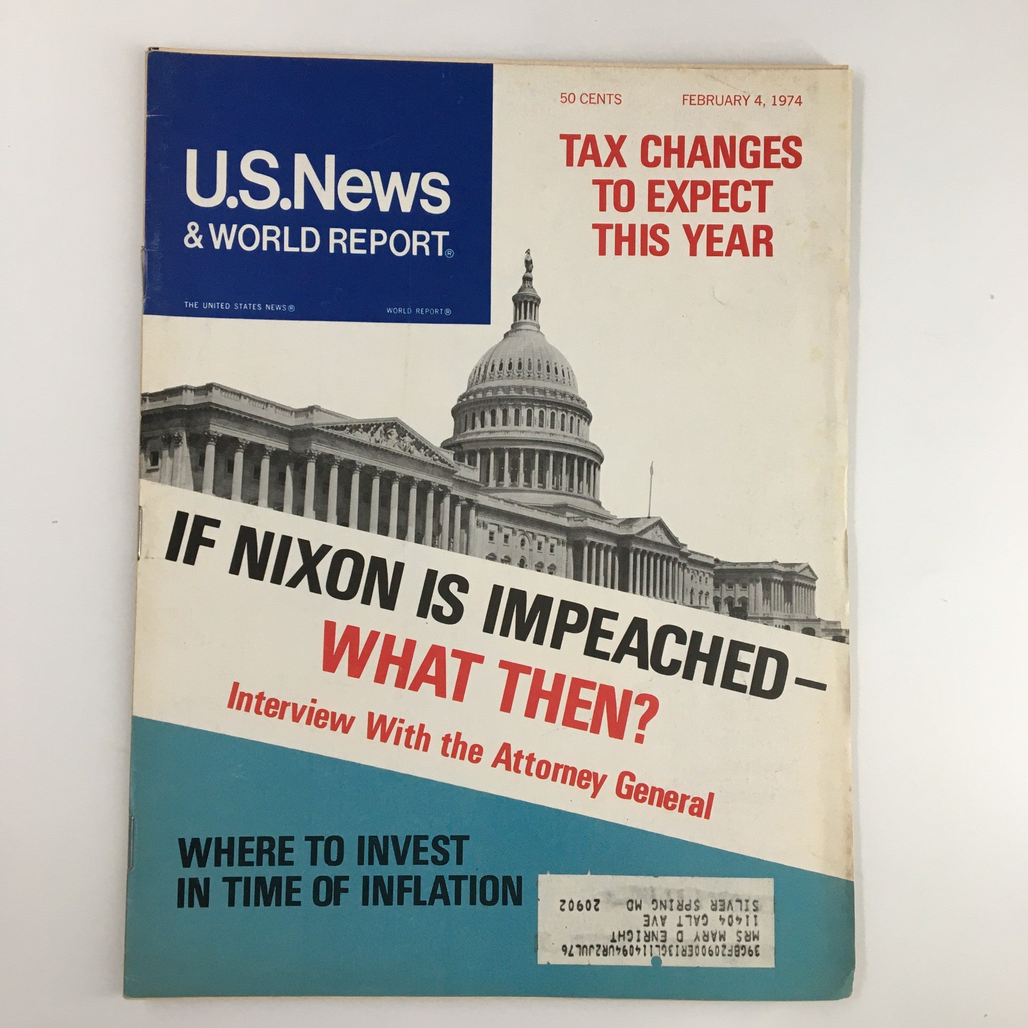 US News & World Report Magazine February 4 1974 Tax Changes To Expect This Year