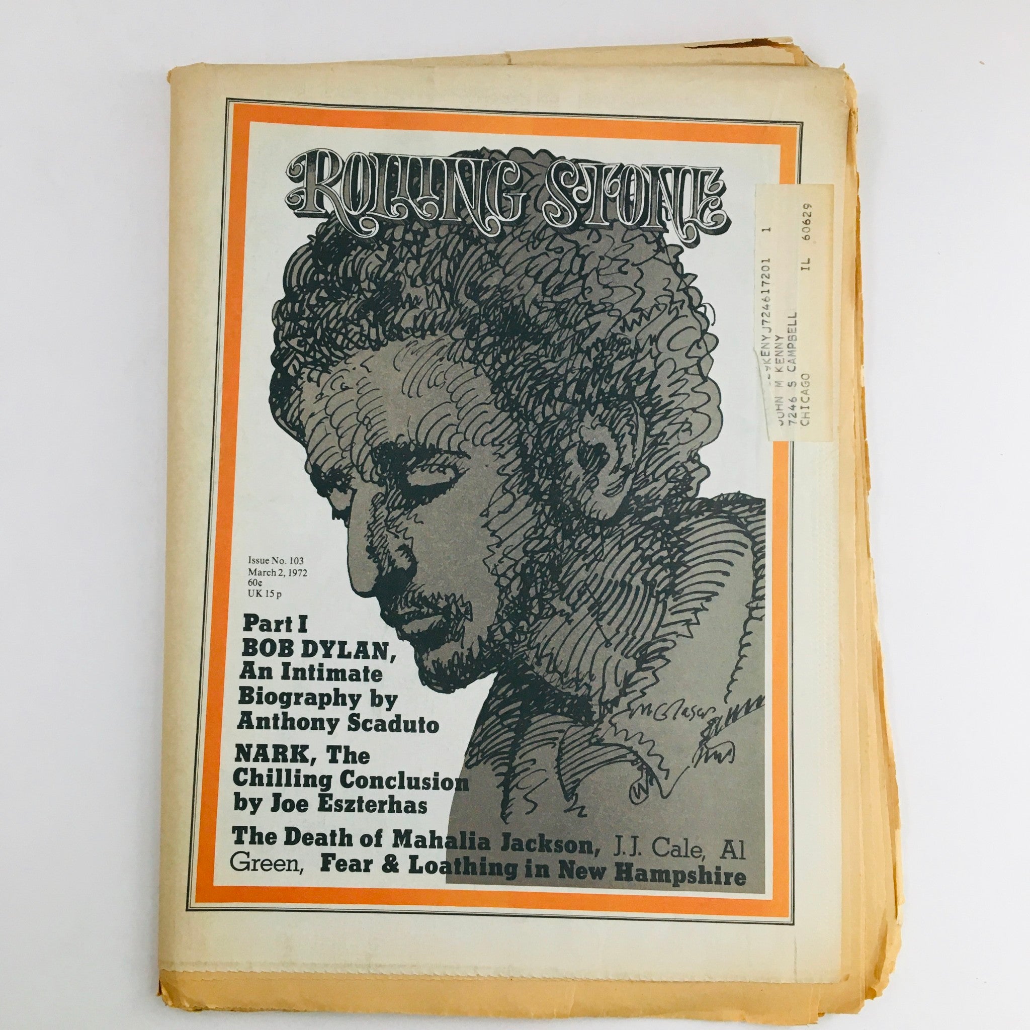 Rolling Stone Magazine March 2 1972 Part I of Bob Dylan An Intimate BiographyIF_